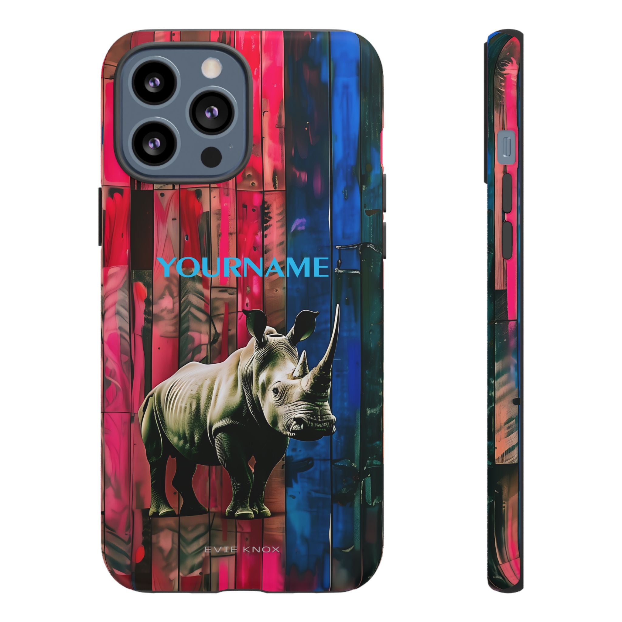 Rhinoceros Graphic Tough Phone Case — Personalized Protective Cover