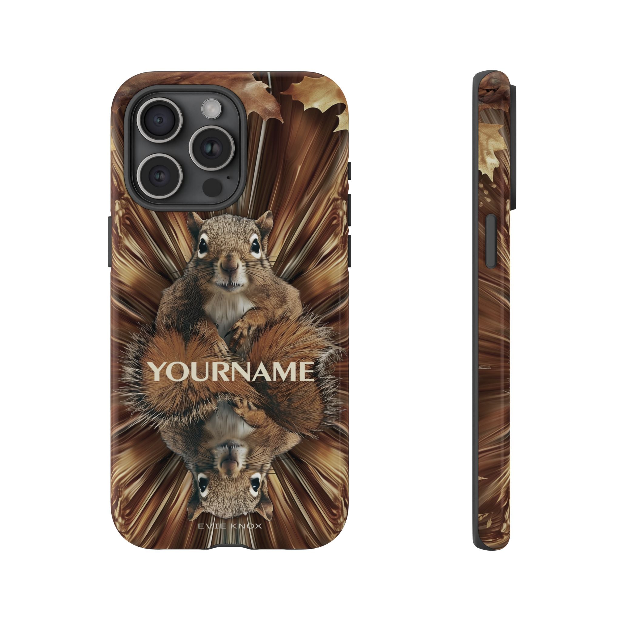 Kaleidoscope Squirrel Tough Phone Case — Cute Woodland Animal iPhone Case