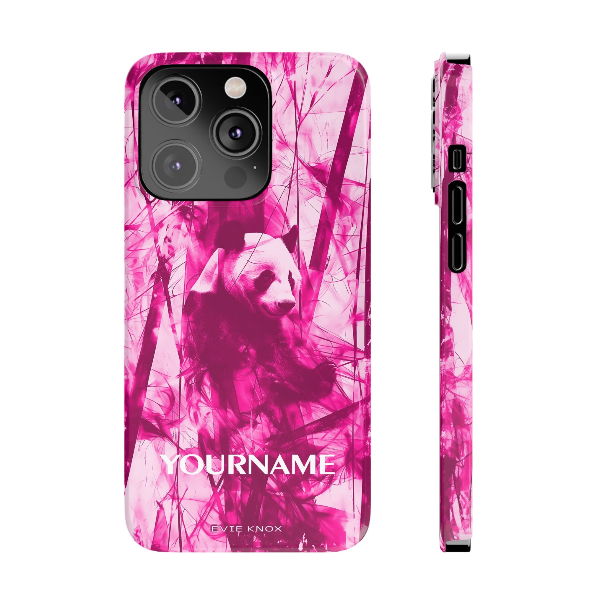 Berry Panda on Bamboo iPhone Case — Abstract Protective Slim Case