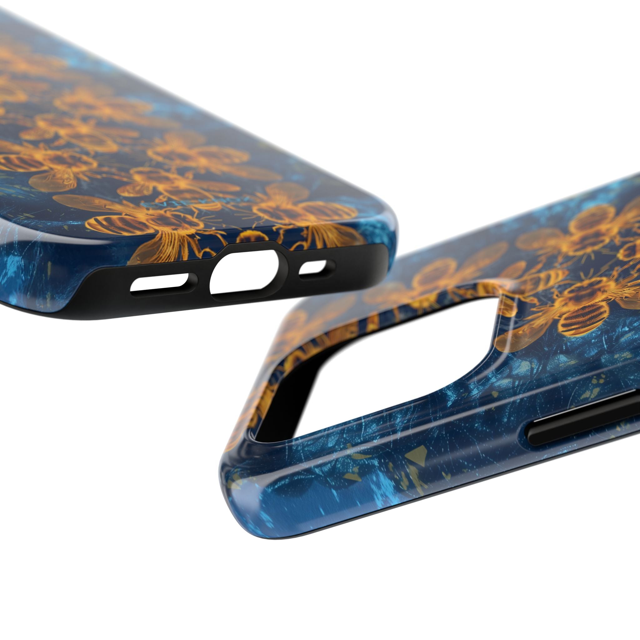 Bees On Blue iPhone Case
