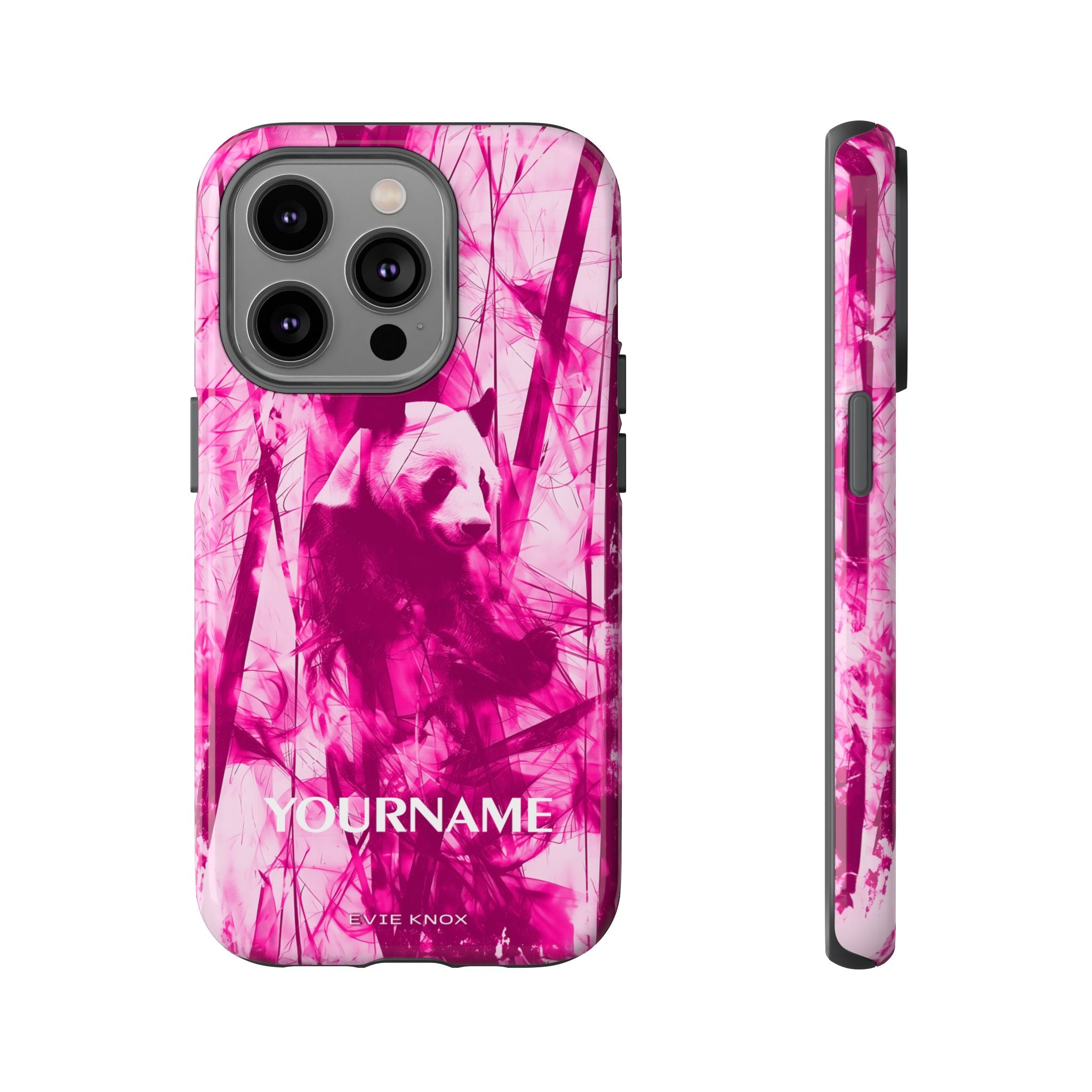 Berry Panda on Bamboo iPhone Case — Abstract Protective Tough Case