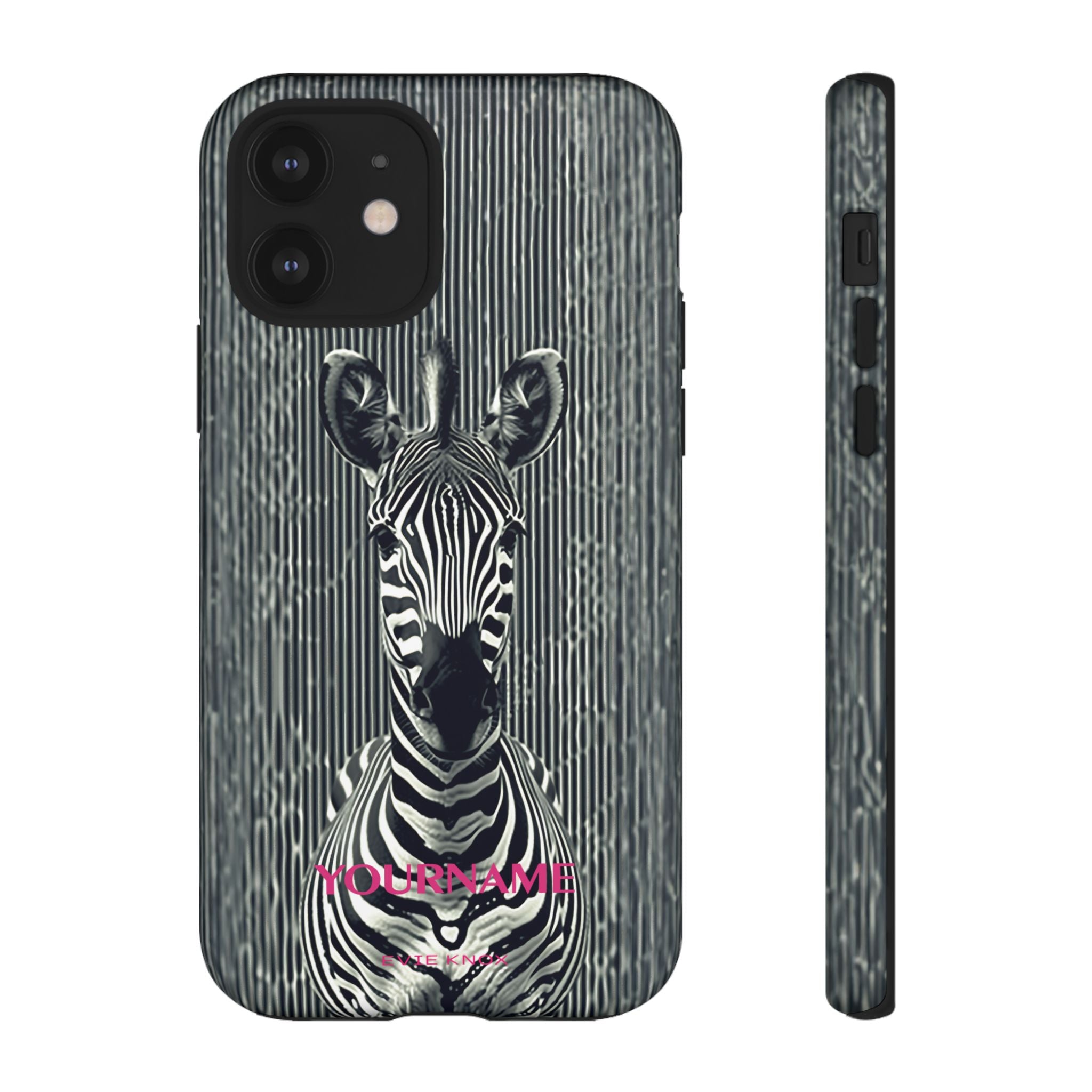 Zebra on Stripes Phone Case - Tough Protective iPhone Cover