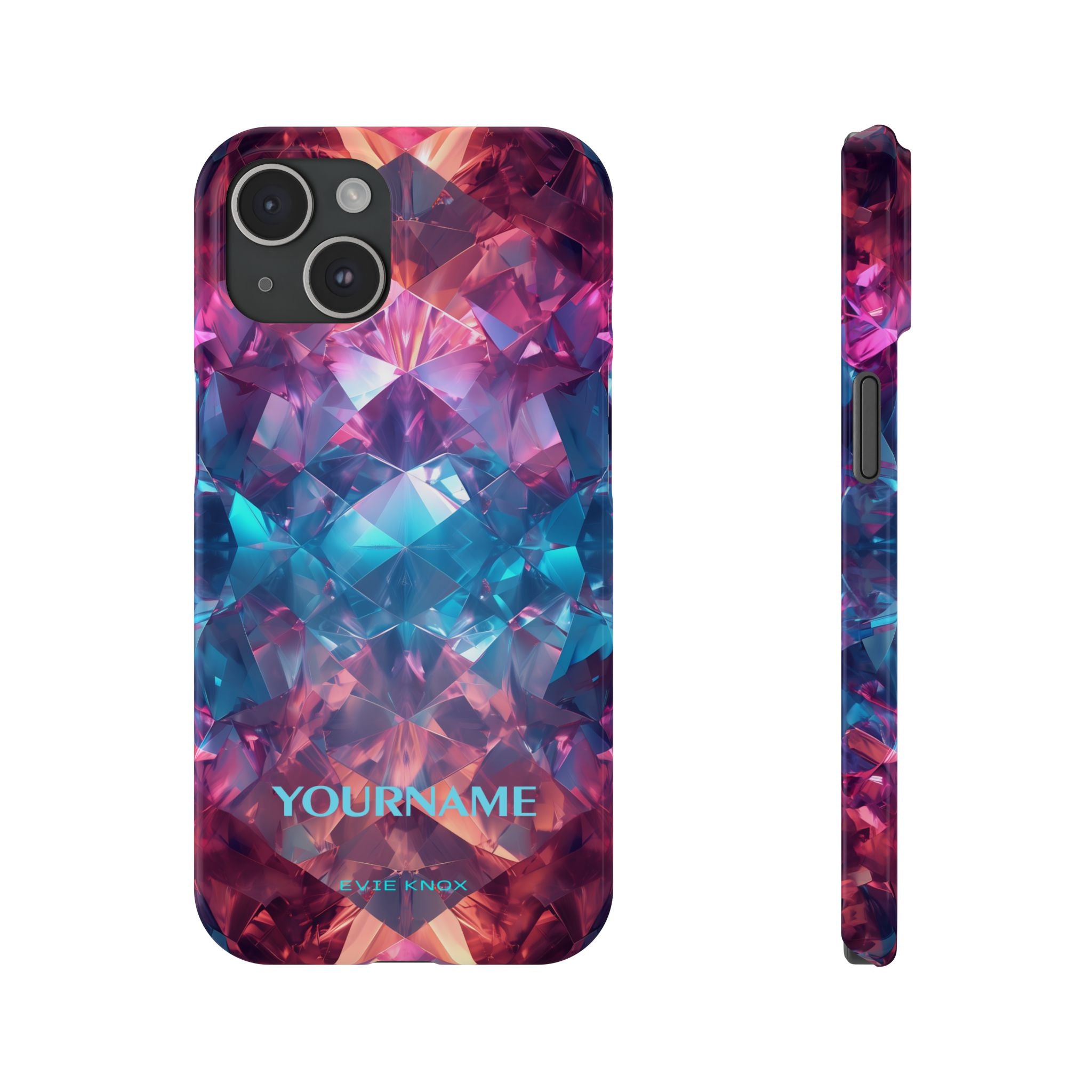 Supernova Gemstone Effect Slim iPhone Case - Customized Phone Case