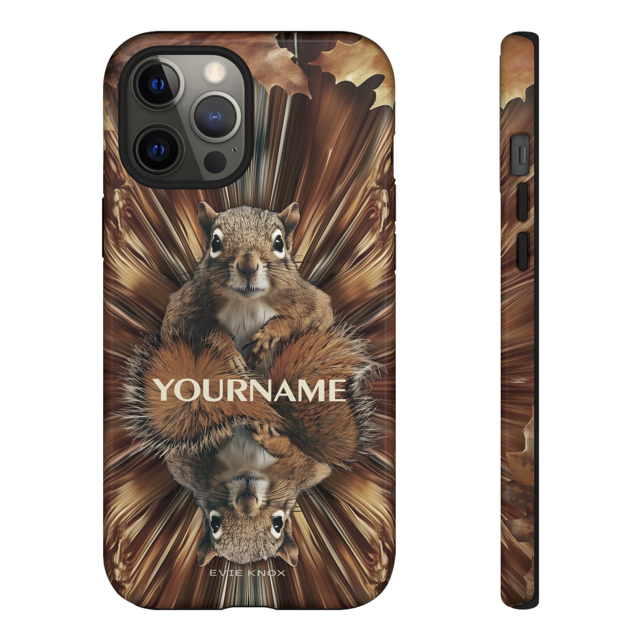 Kaleidoscope Squirrel Tough Phone Case — Cute Woodland Animal iPhone Case