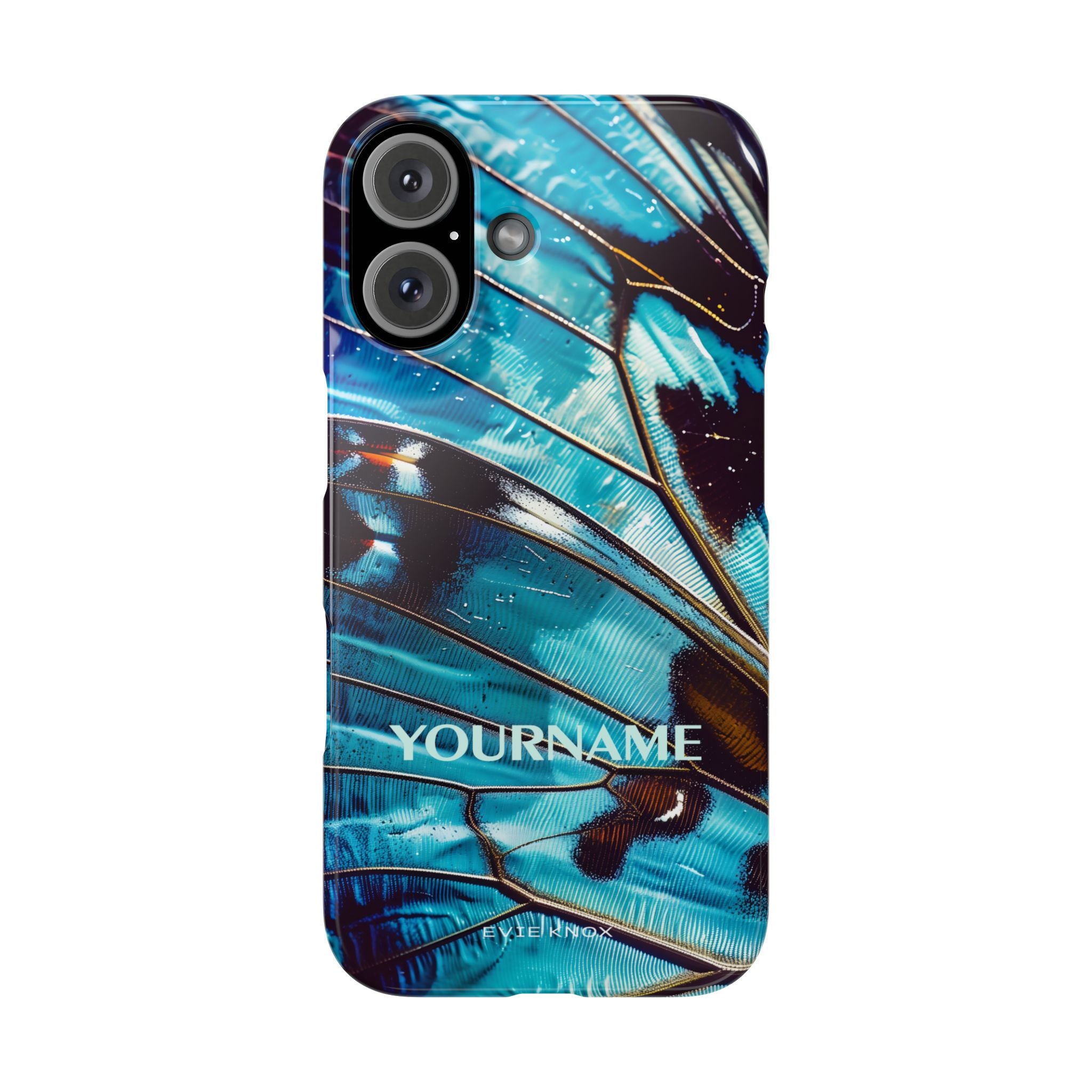 Blue Morpho Butterfly Wing Slim Phone Case