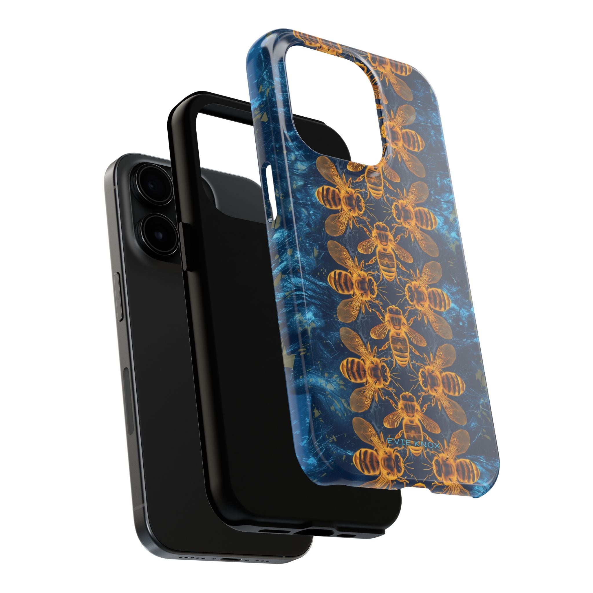 Bees On Blue iPhone Case
