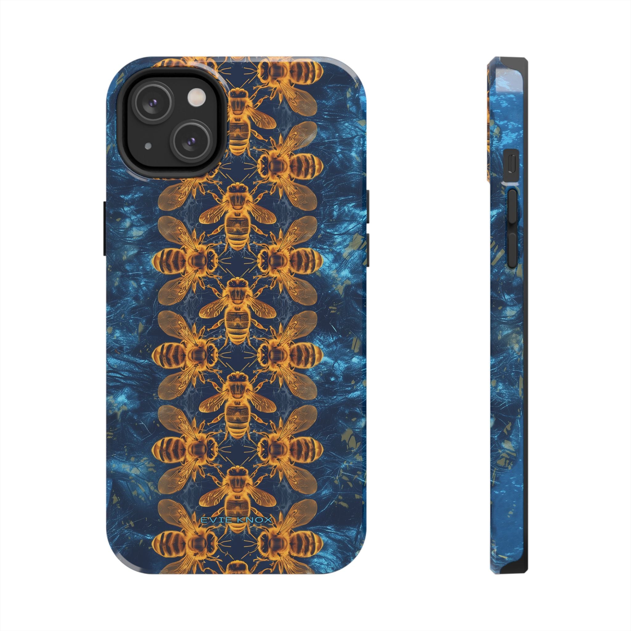 Bees On Blue iPhone Case