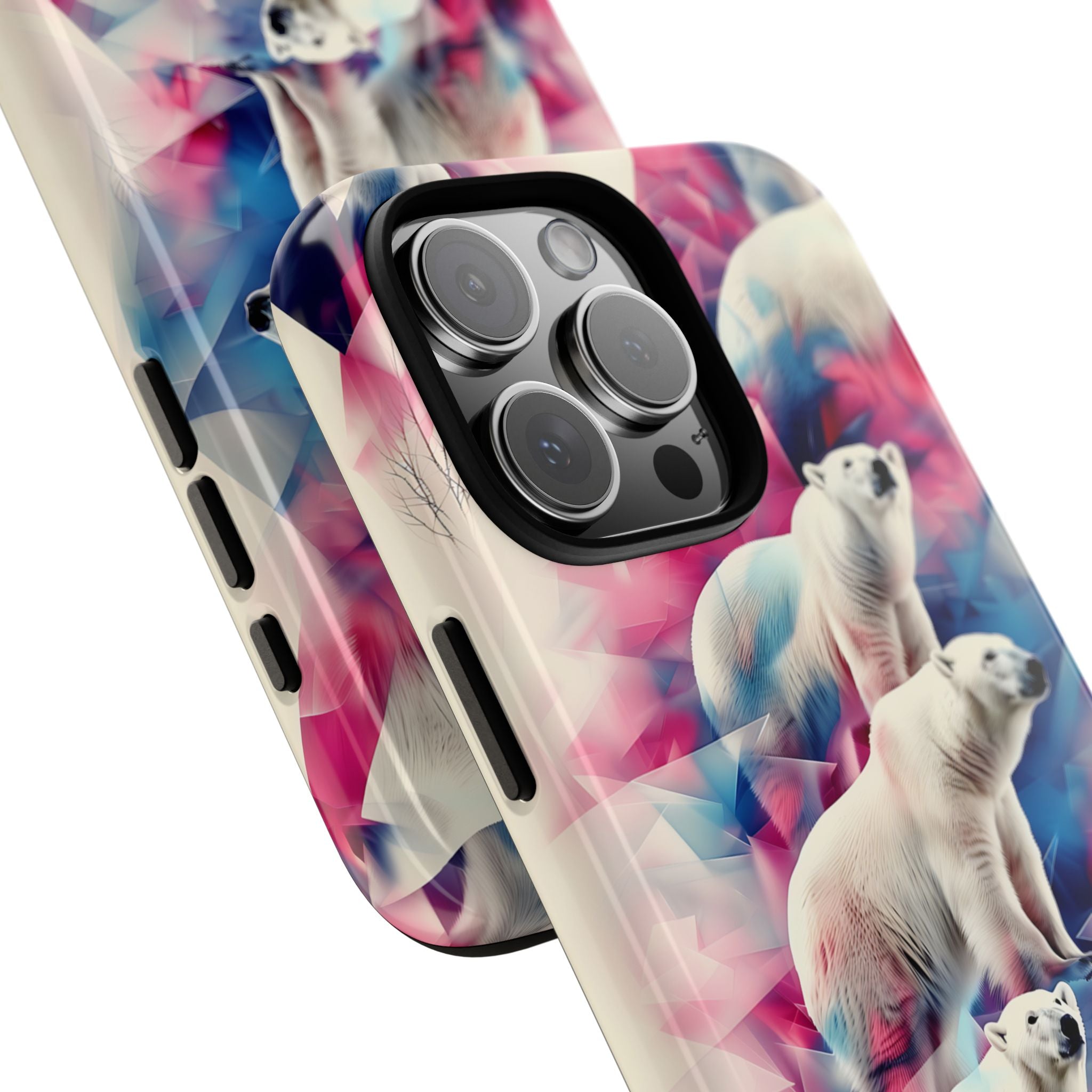 Polar Bear Prism Phone Case — Personalized Tough Case
