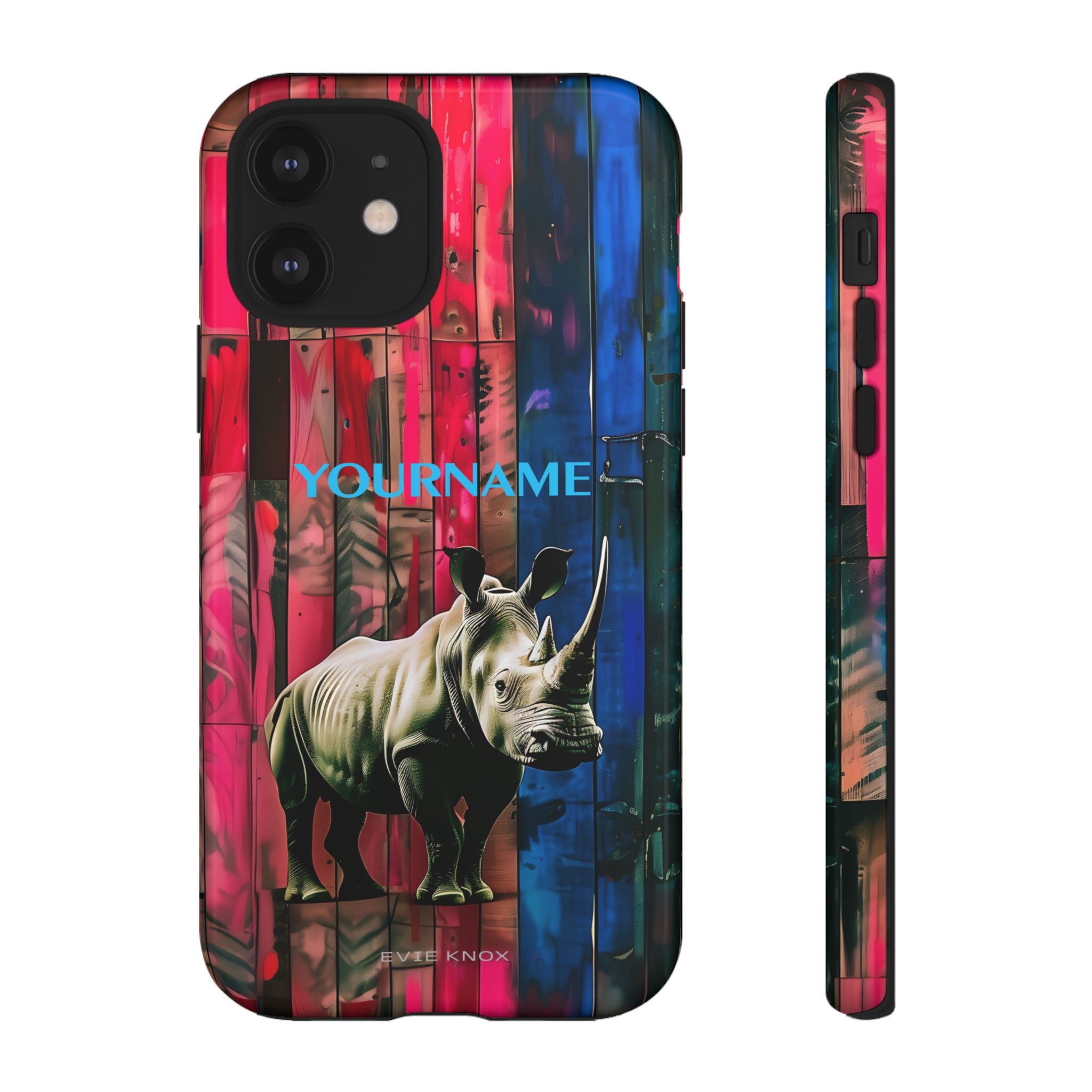 Rhinoceros Graphic Tough Phone Case — Personalized Protective Cover
