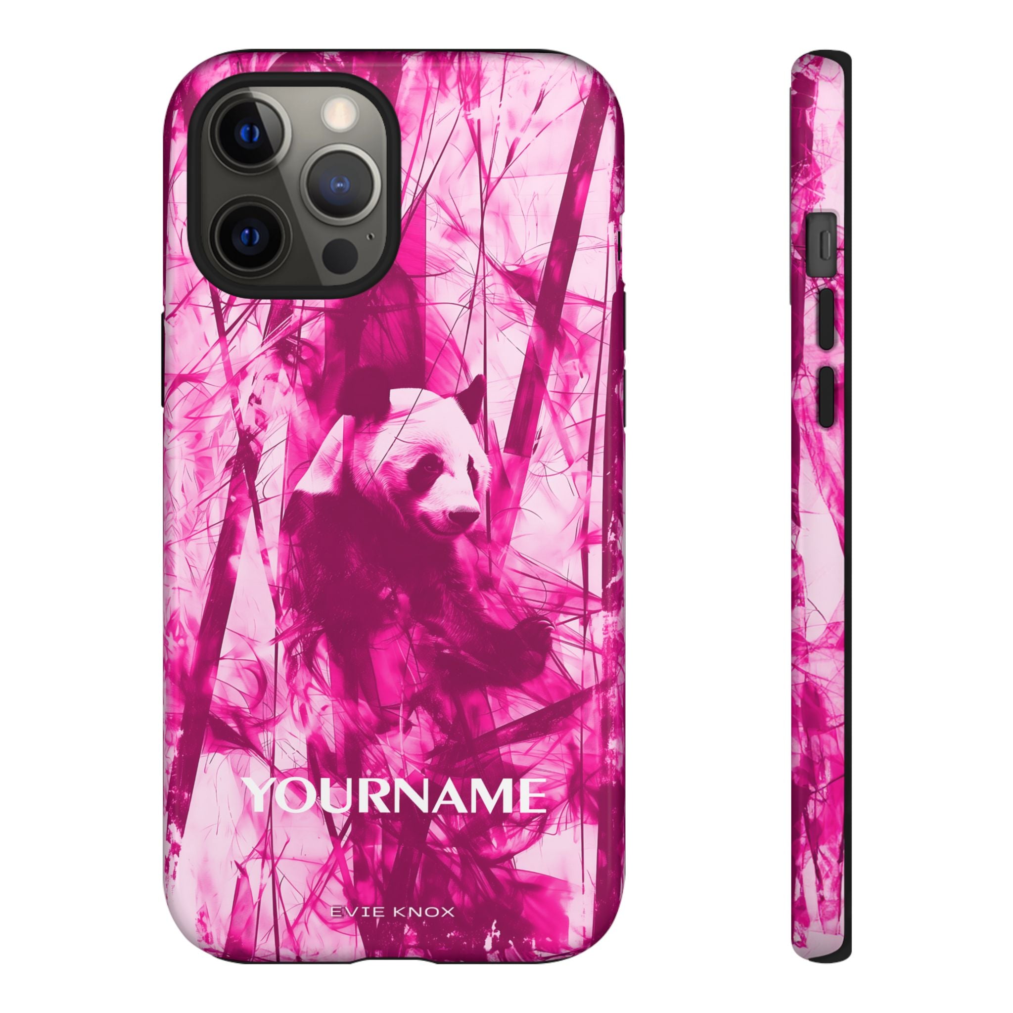 Berry Panda on Bamboo iPhone Case — Abstract Protective Tough Case