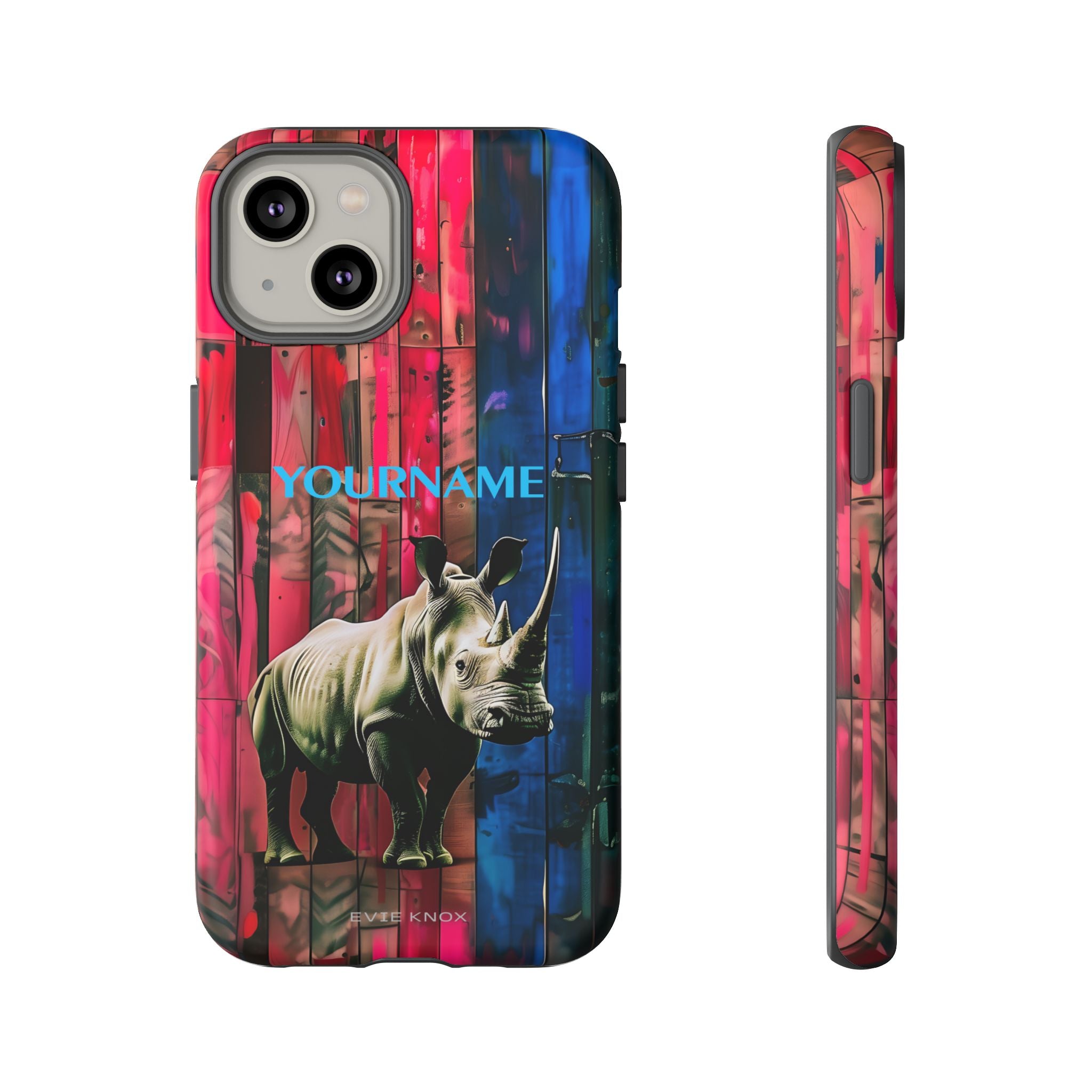 Rhinoceros Graphic Tough Phone Case — Personalized Protective Cover