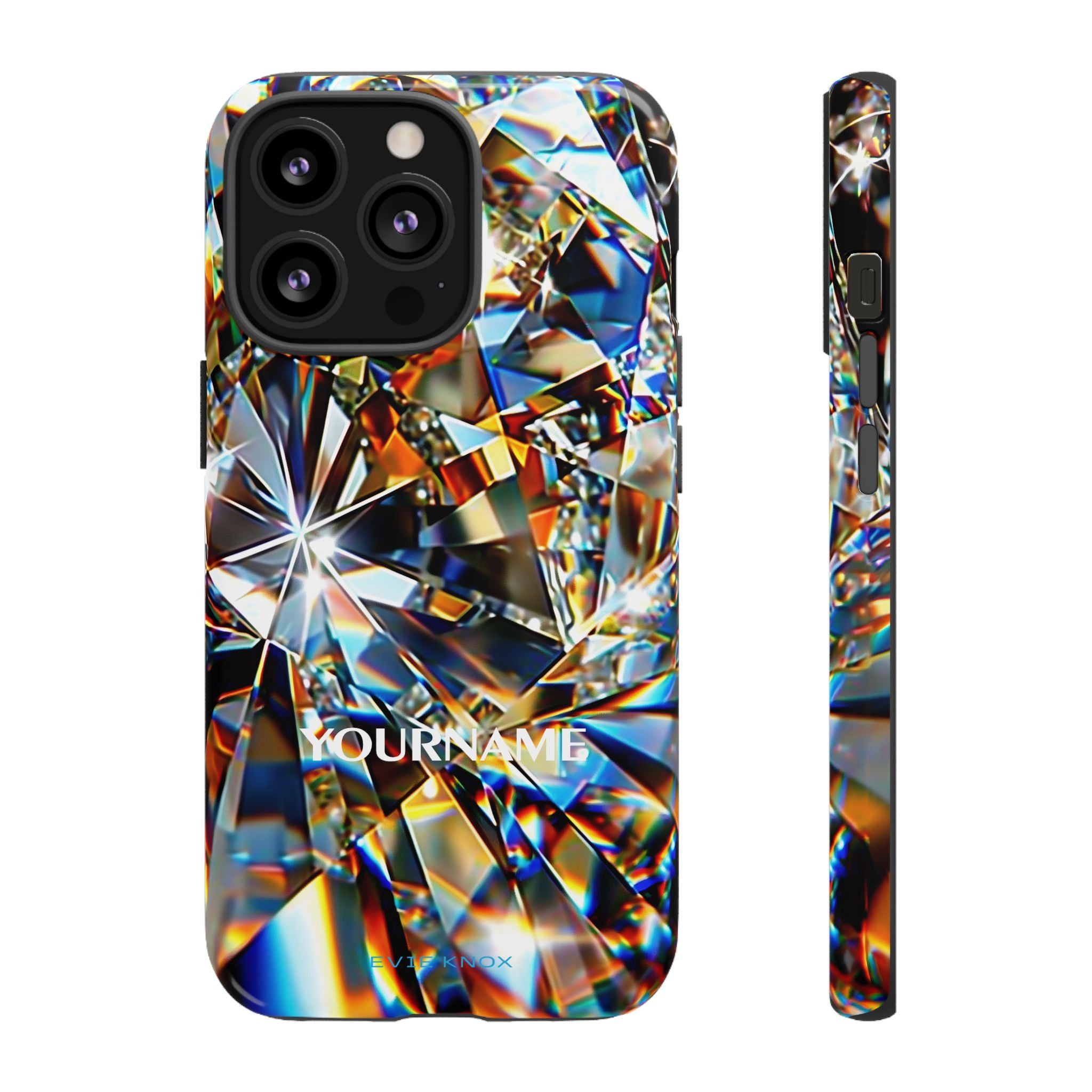 Diamond Facet Tough Case — Prismatic Crystal Print Phone Cover