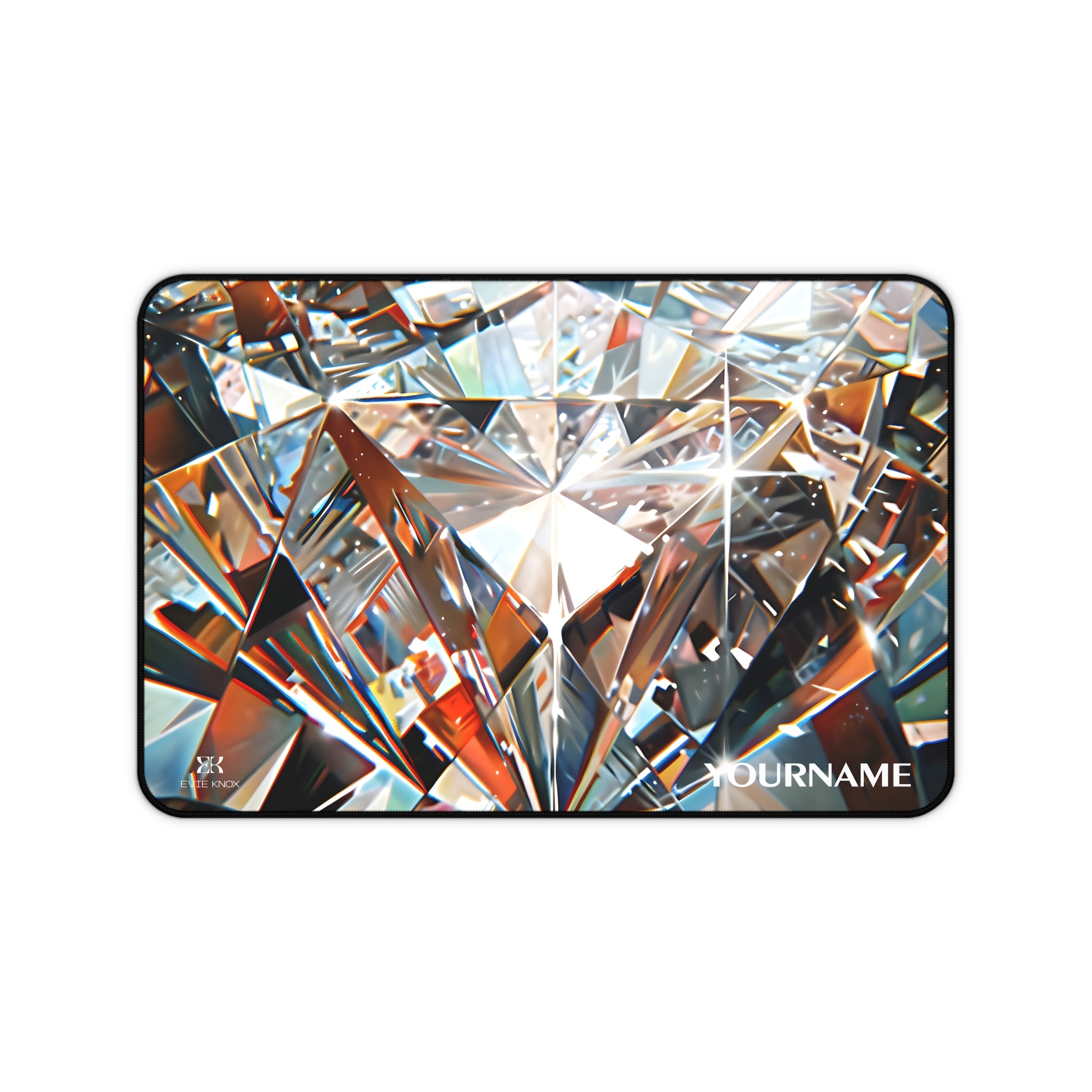 Simply Brilliant - Abstract Diamond Reflections Desk Mat