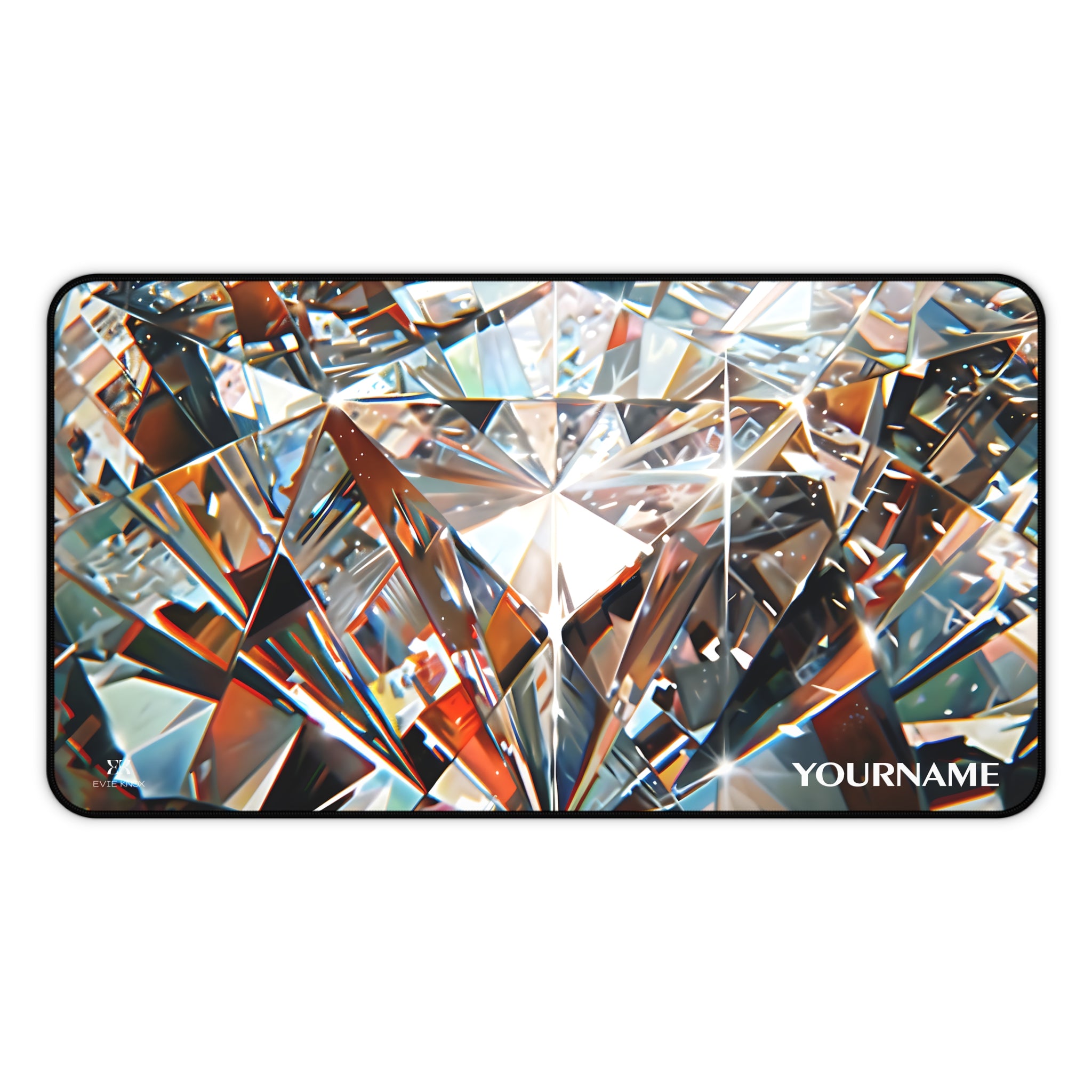 Simply Brilliant - Abstract Diamond Reflections Desk Mat
