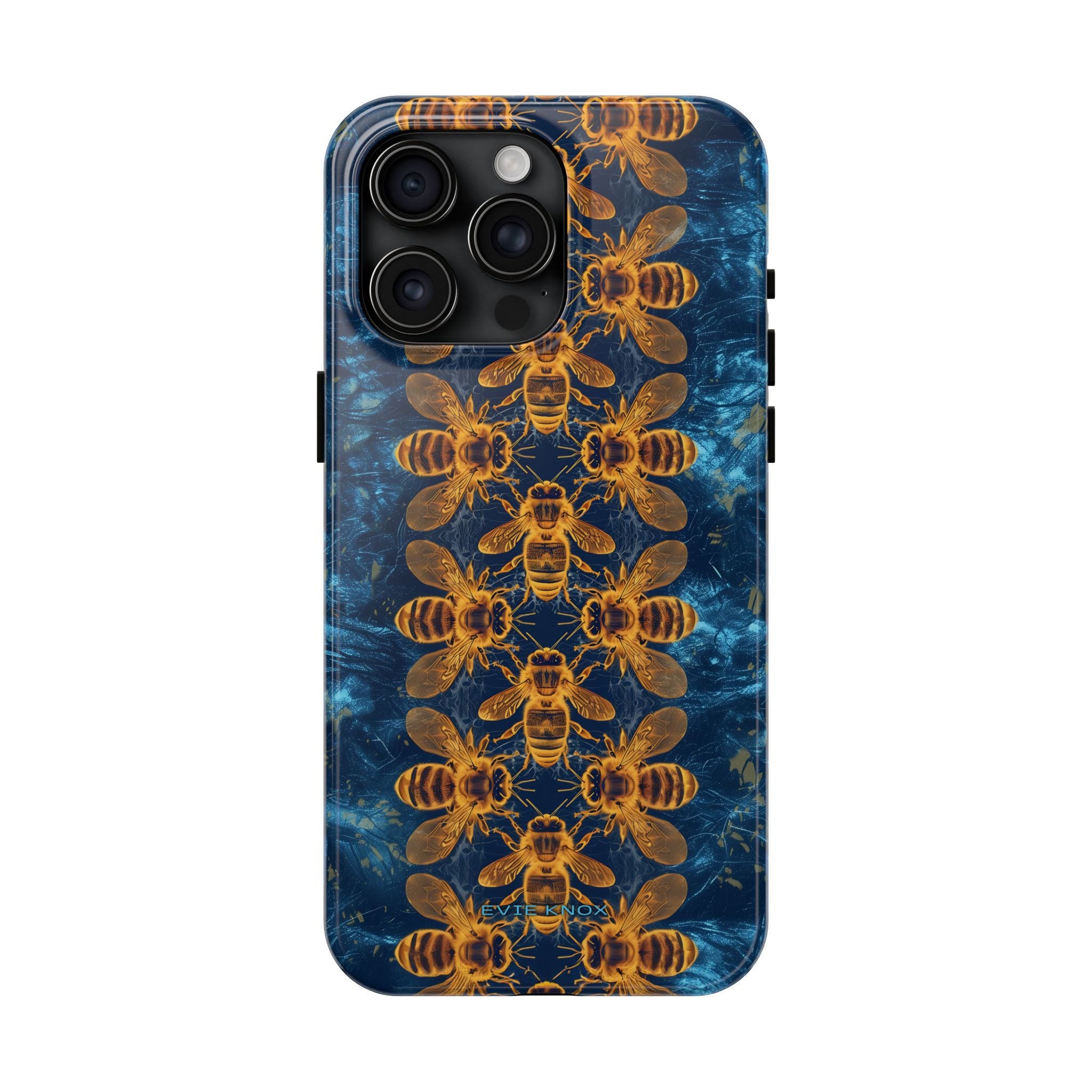 Bees On Blue iPhone Case
