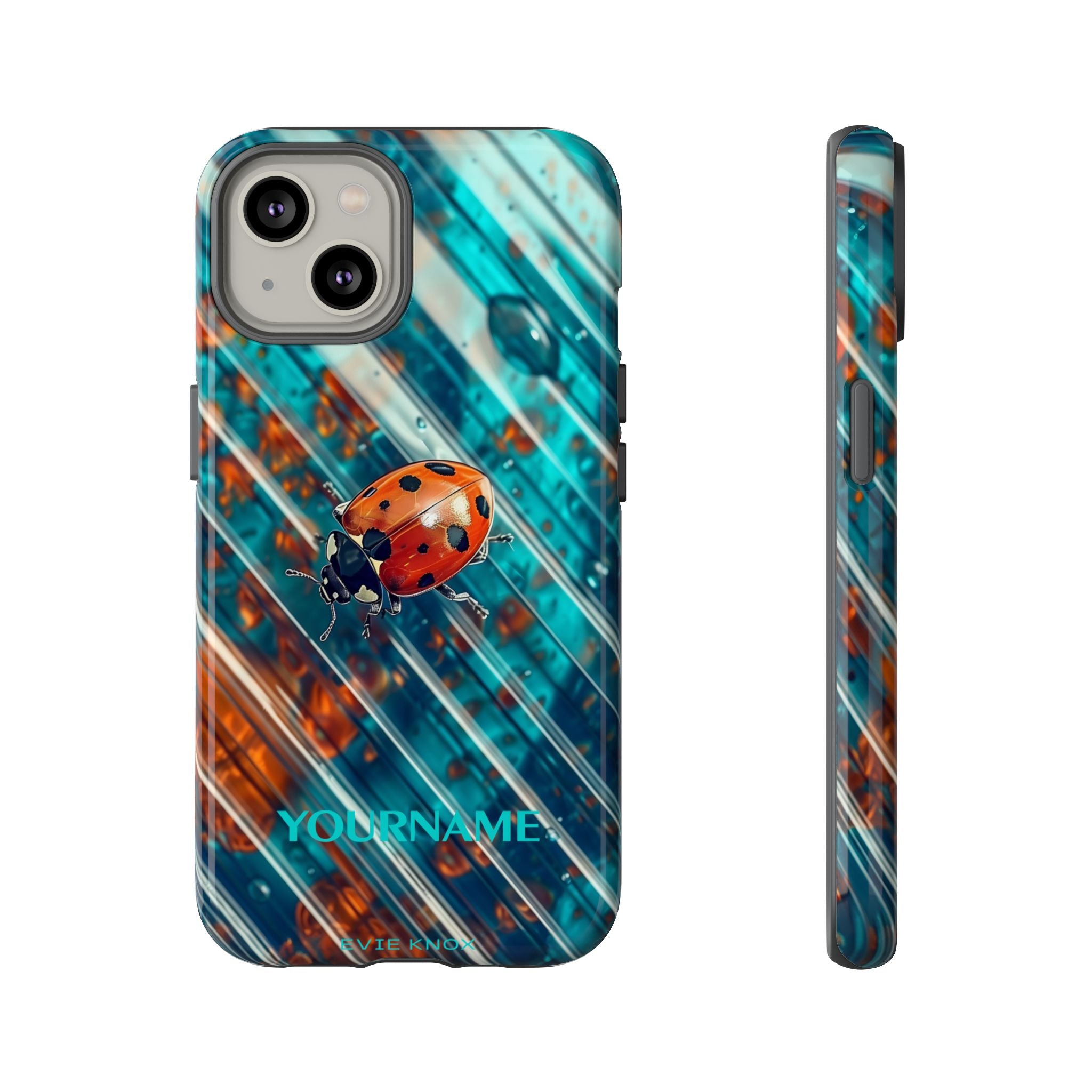 Little Lady Ladybug on Blue Protective Tough Case