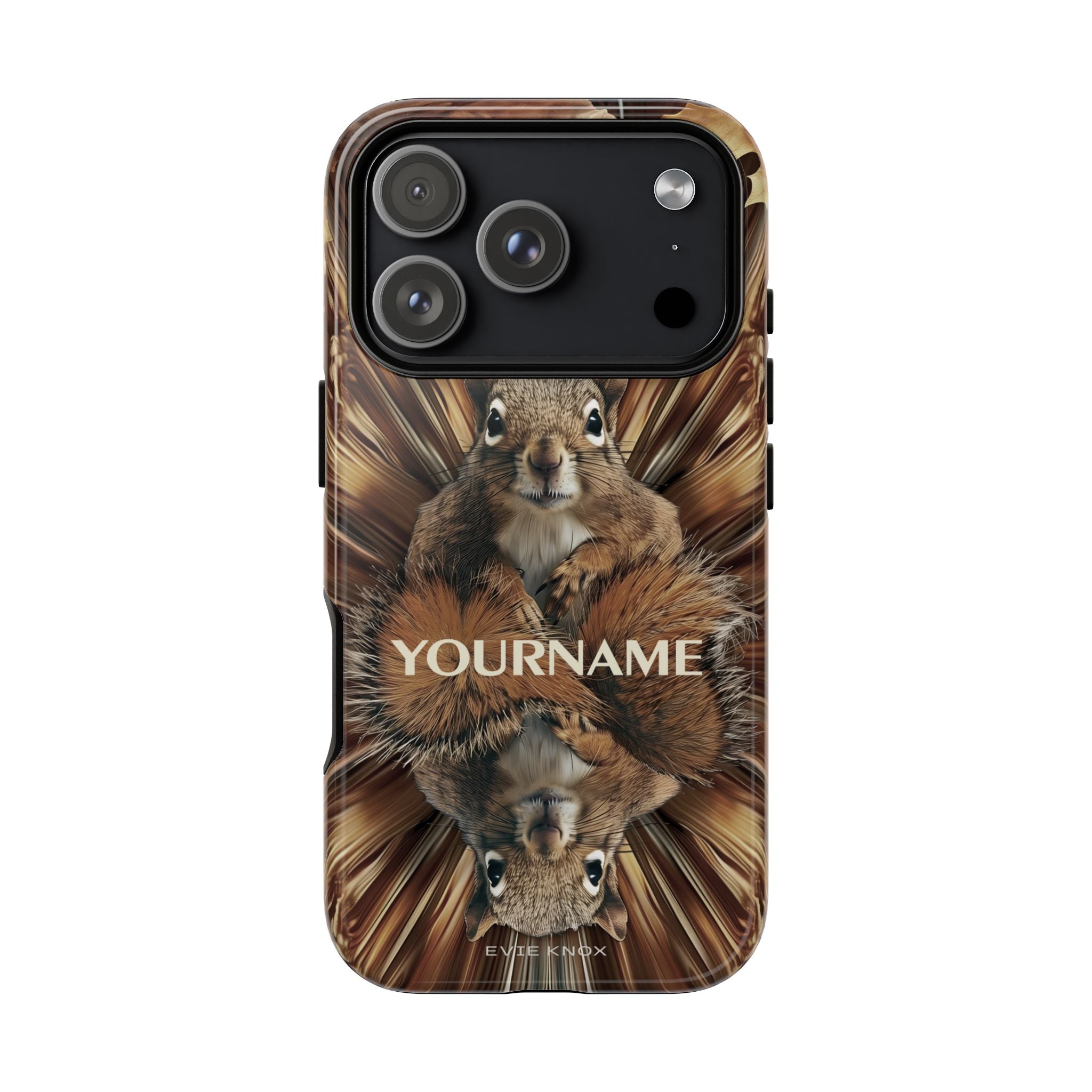 Kaleidoscope Squirrel Tough Phone Case — Cute Woodland Animal iPhone Case
