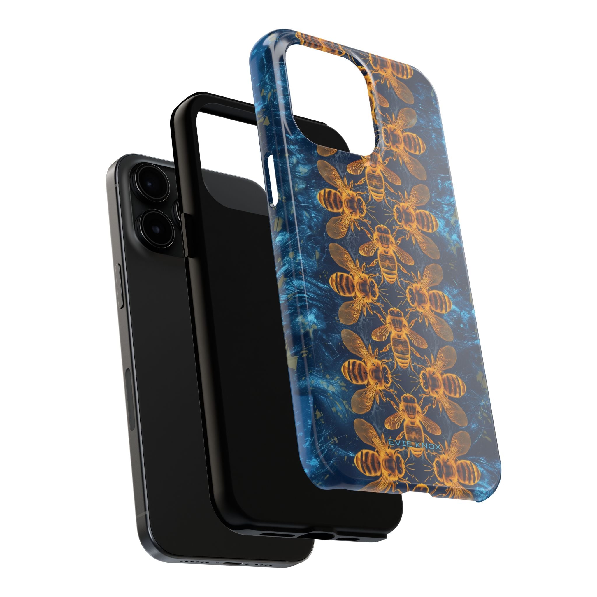 Bees On Blue iPhone Case