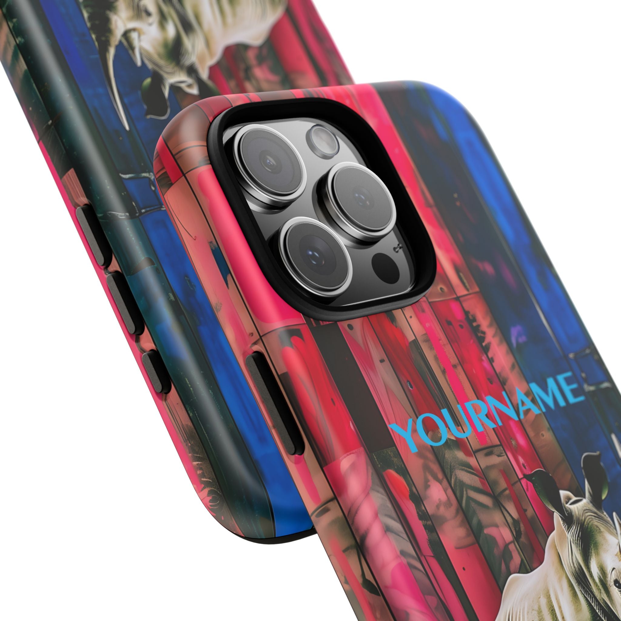 Rhinoceros Graphic Tough Phone Case — Personalized Protective Cover