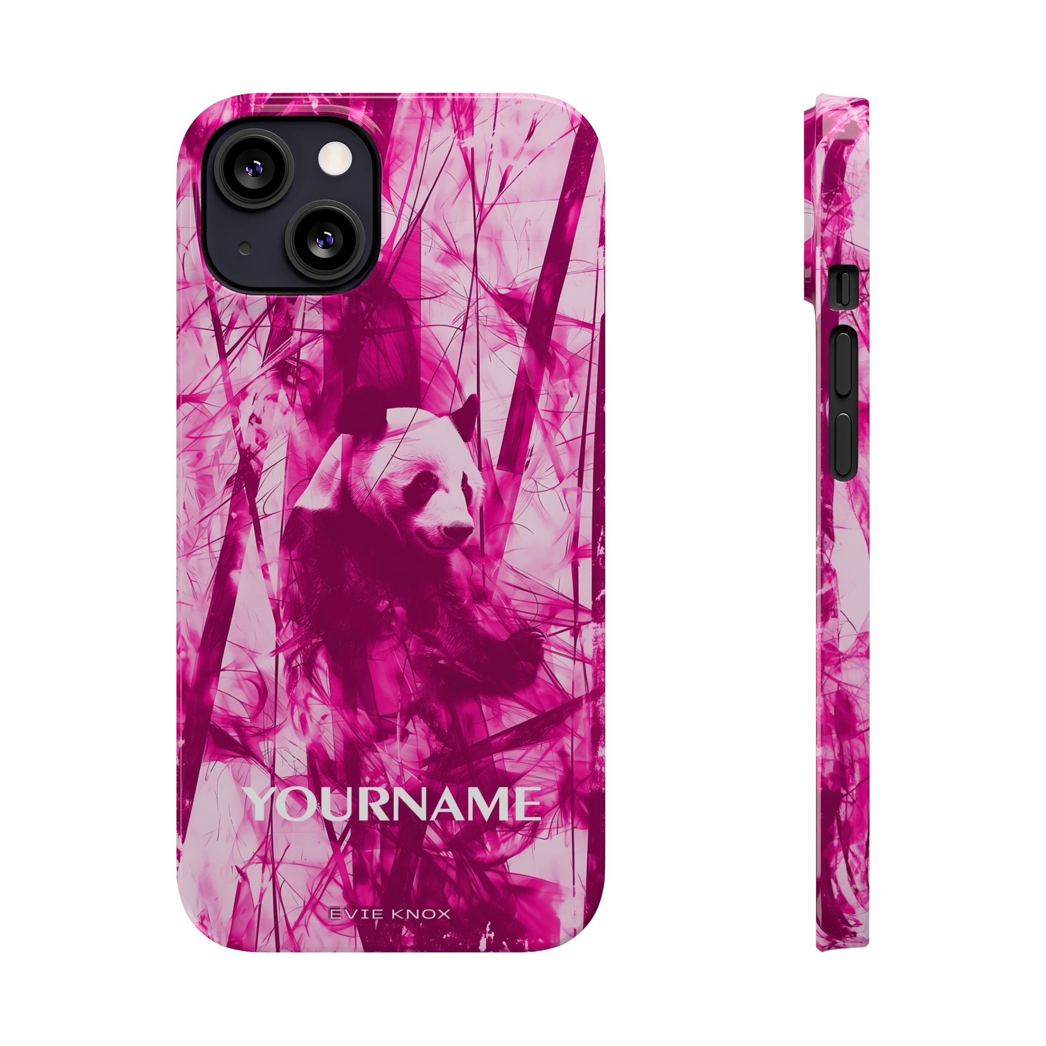 Berry Panda on Bamboo iPhone Case — Abstract Protective Slim Case