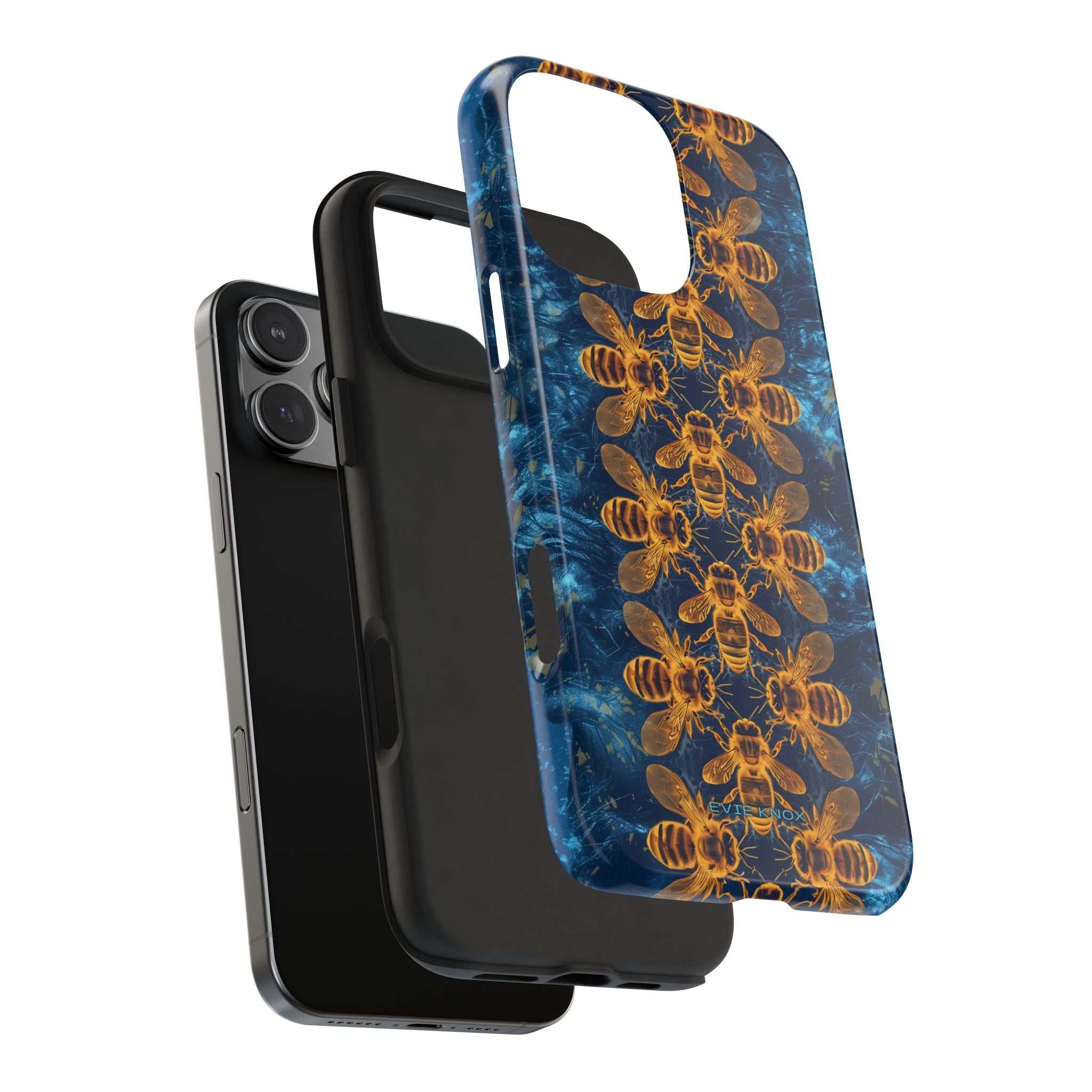Bees On Blue iPhone Case