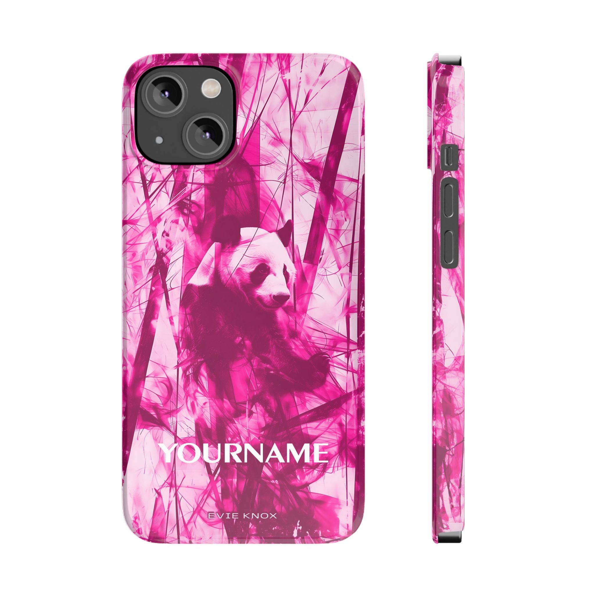 Berry Panda on Bamboo iPhone Case — Abstract Protective Slim Case