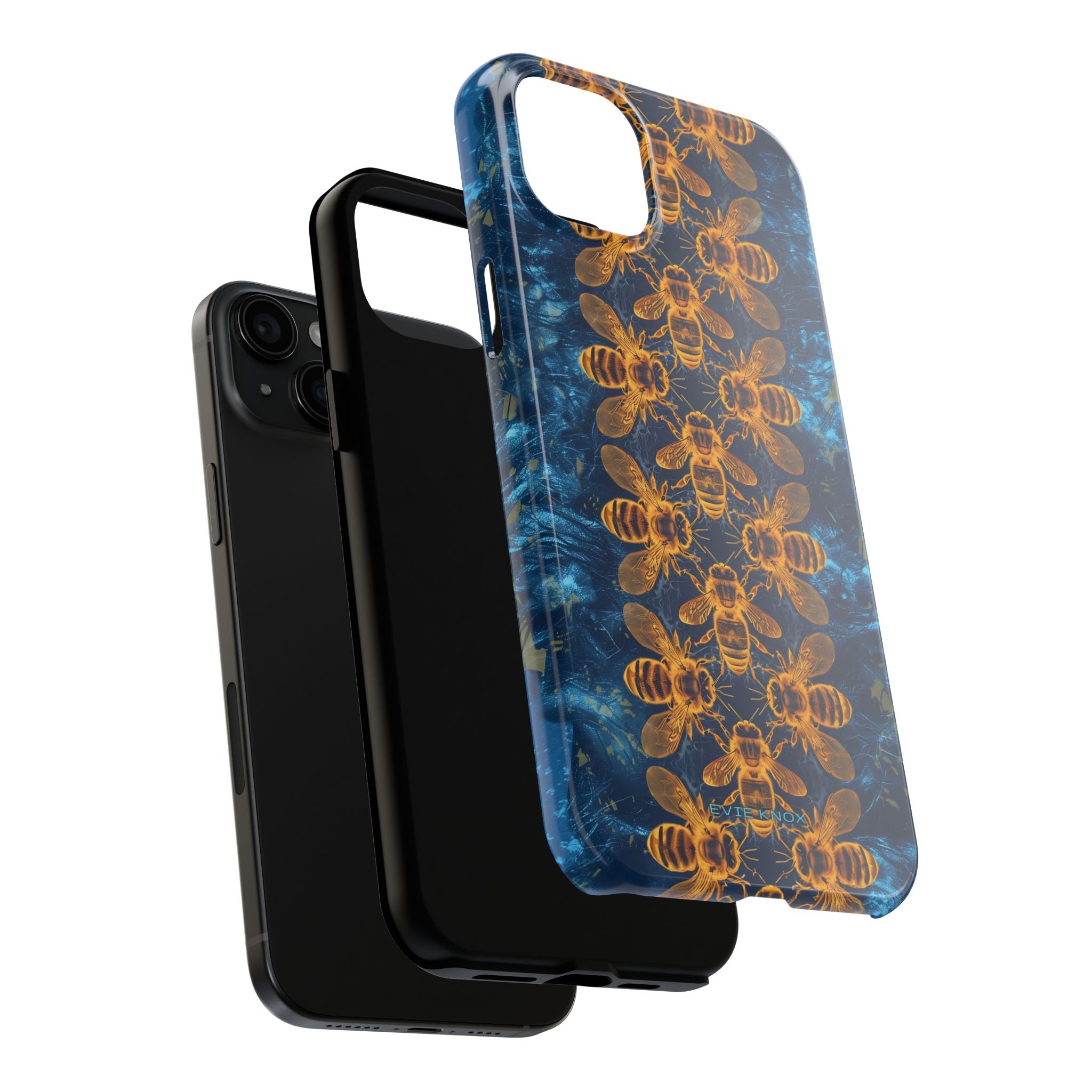 Bees On Blue iPhone Case