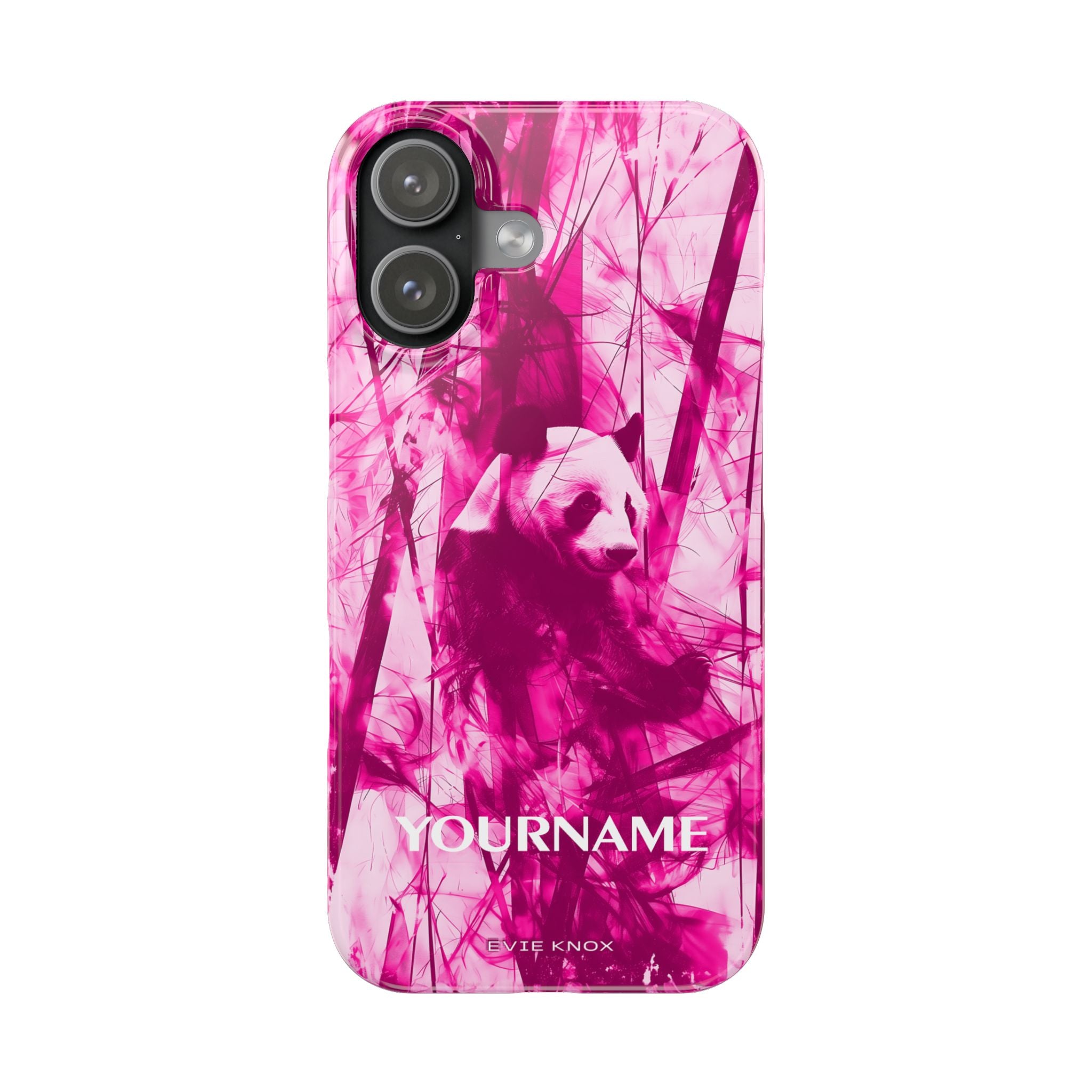 Berry Panda on Bamboo iPhone Case — Abstract Protective Slim Case