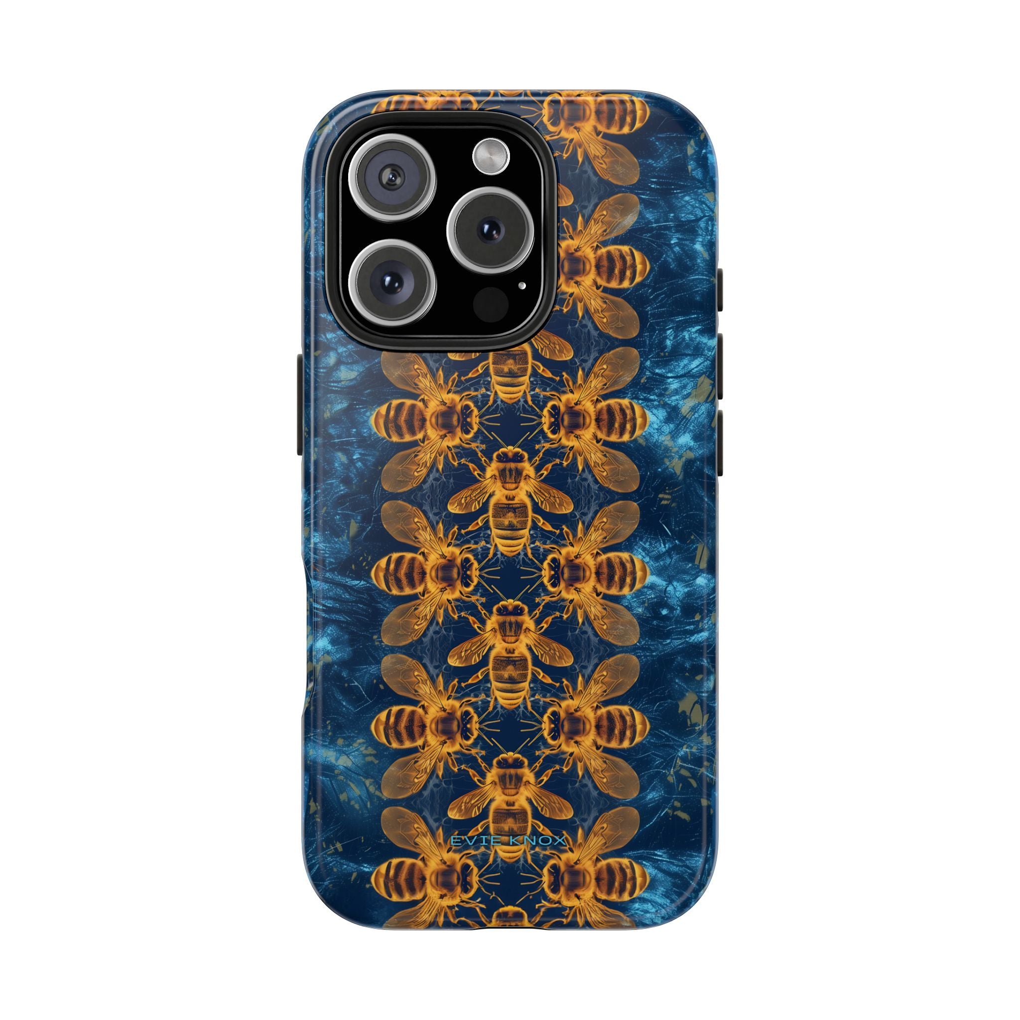 Bees On Blue iPhone Case