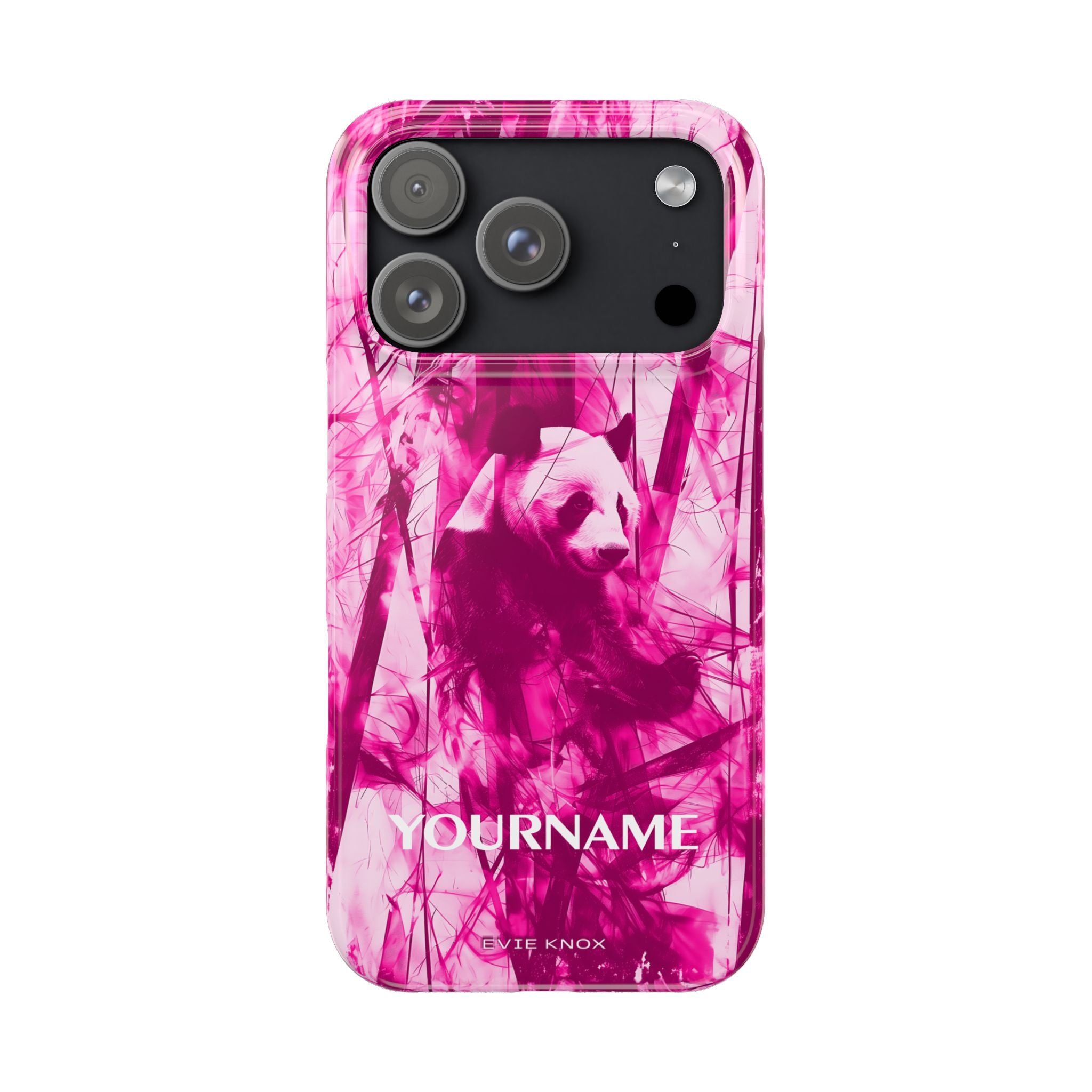 Berry Panda on Bamboo iPhone Case — Abstract Protective Slim Case