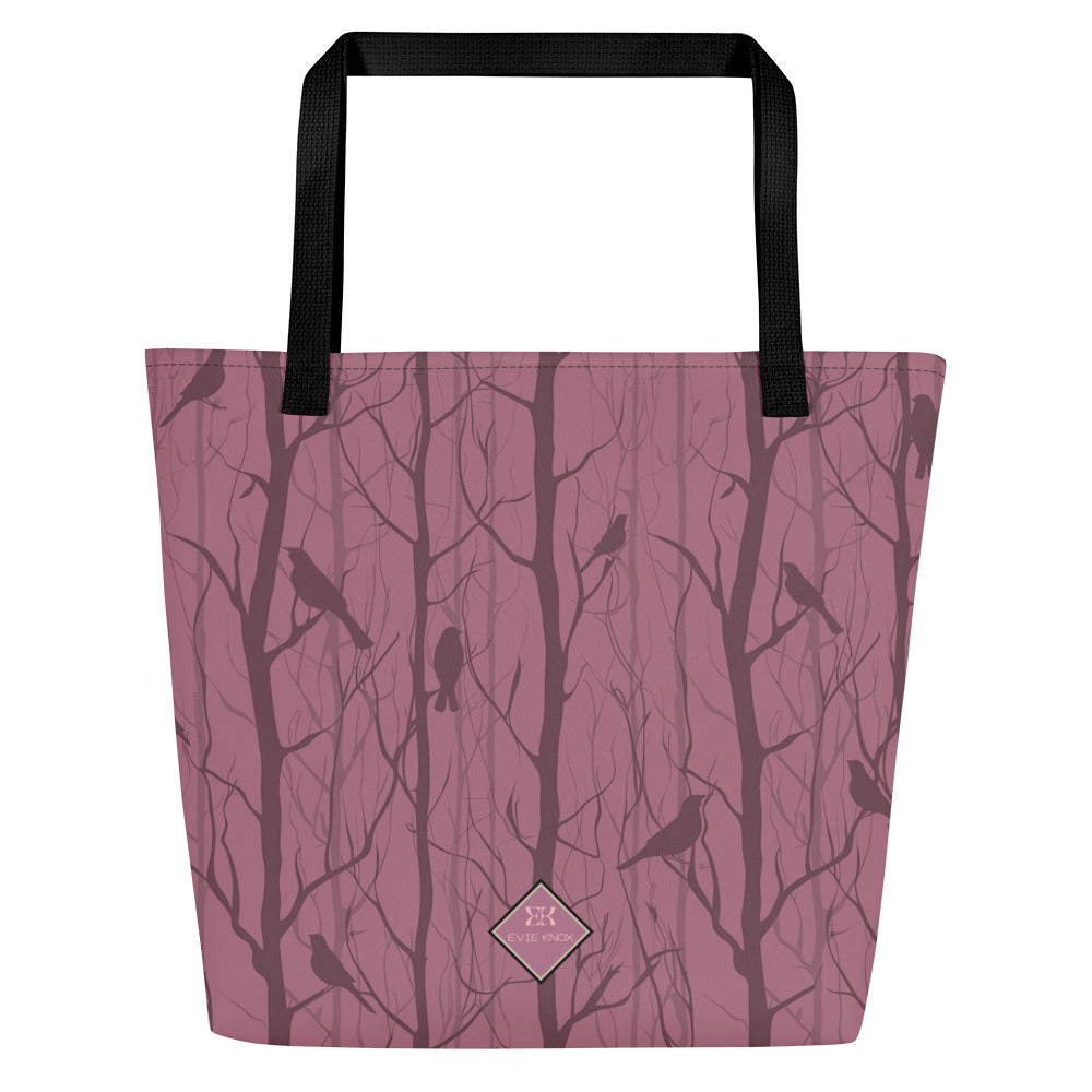 Birds In Shadow Large Tote Bag