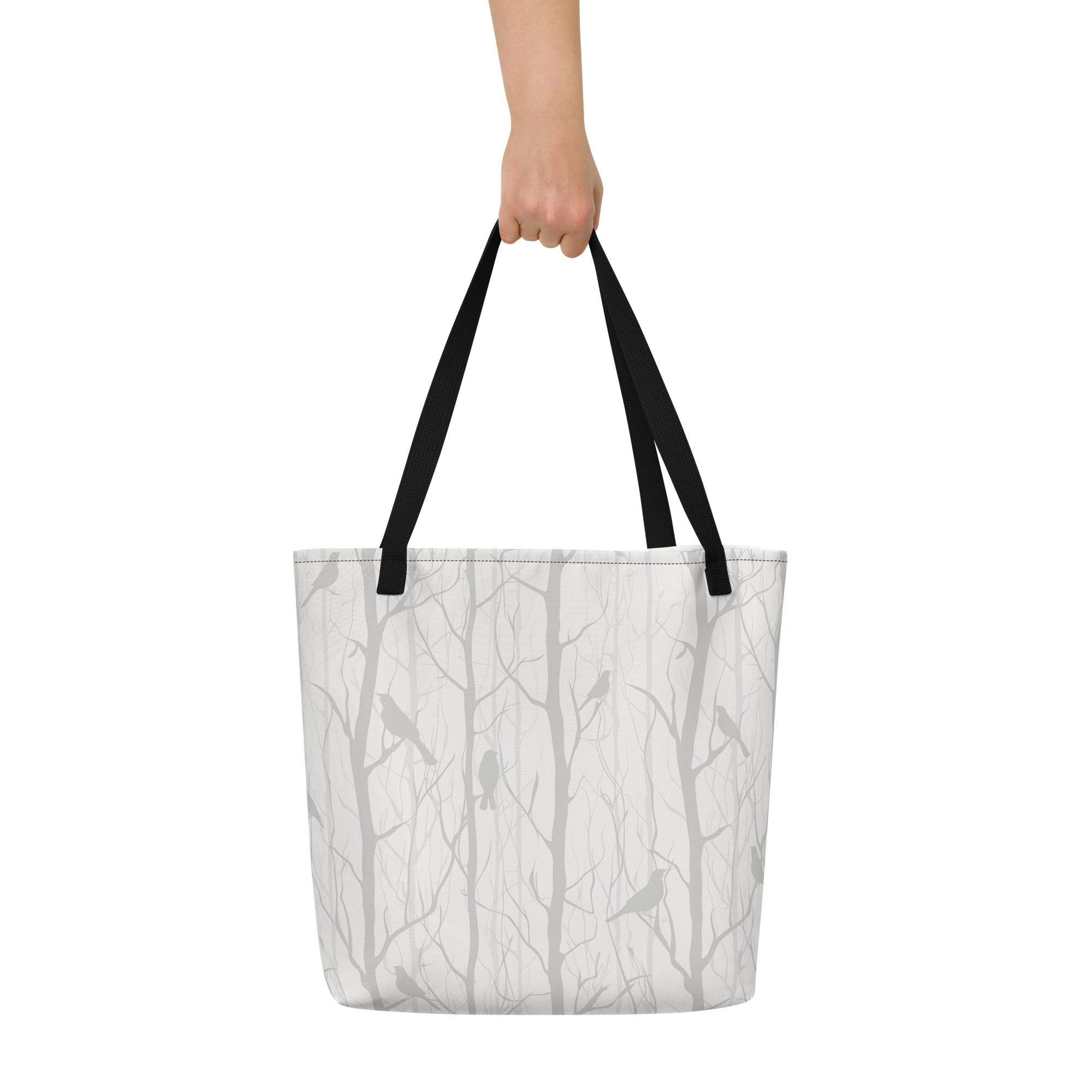 Birds In Shadow Large Tote Bag