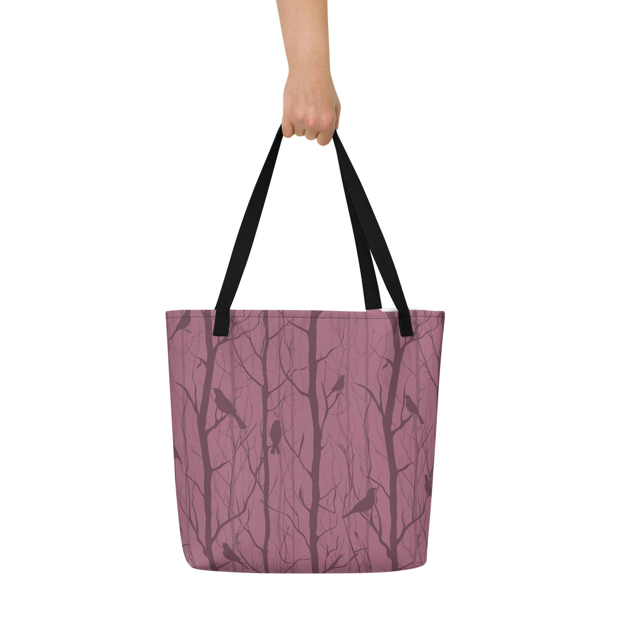 Birds In Shadow Large Tote Bag
