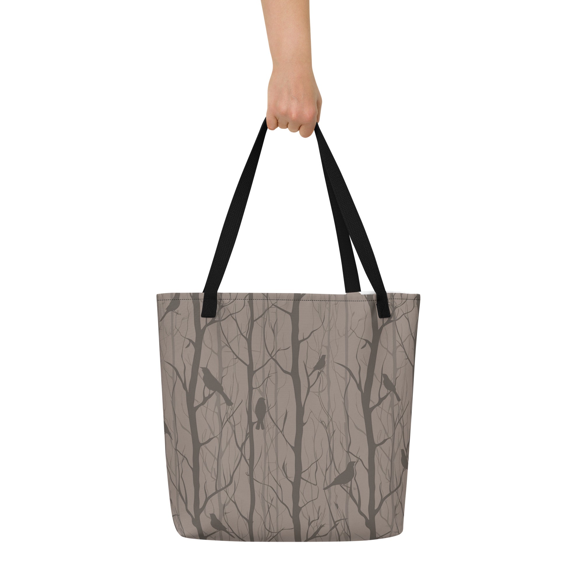Birds In Shadow Large Tote Bag