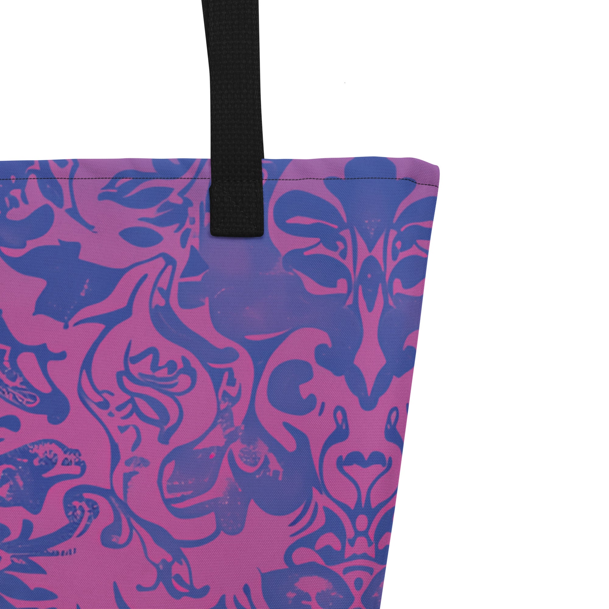 French Fractal Large Tote Bag