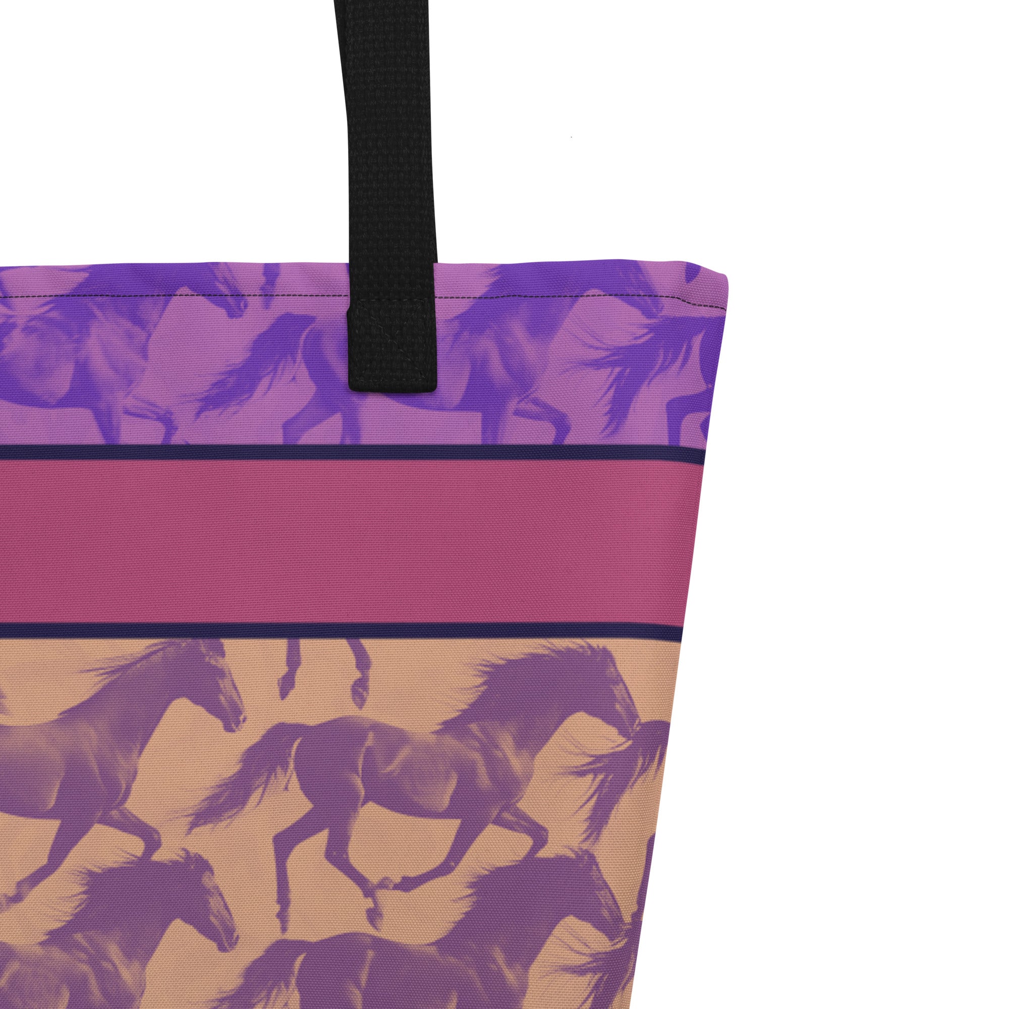 Stallions In Sync Large Tote Bag