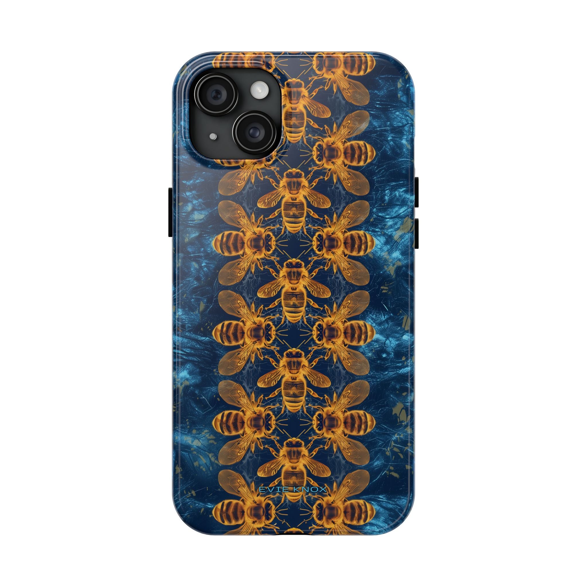 Bees On Blue iPhone Case