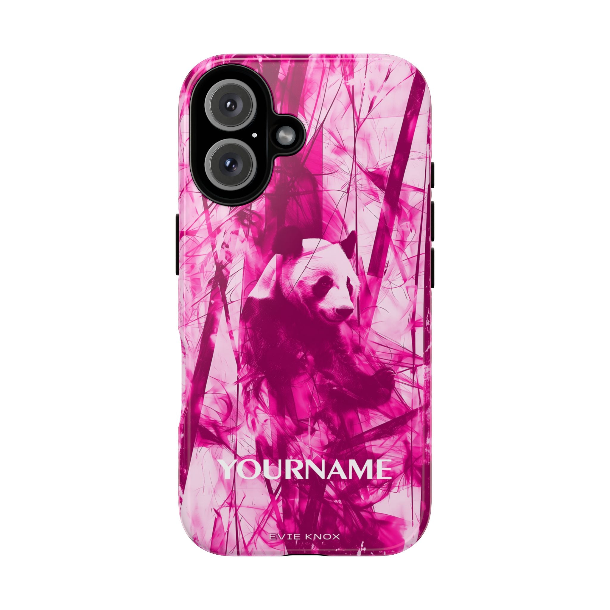 Berry Panda on Bamboo iPhone Case — Abstract Protective Tough Case