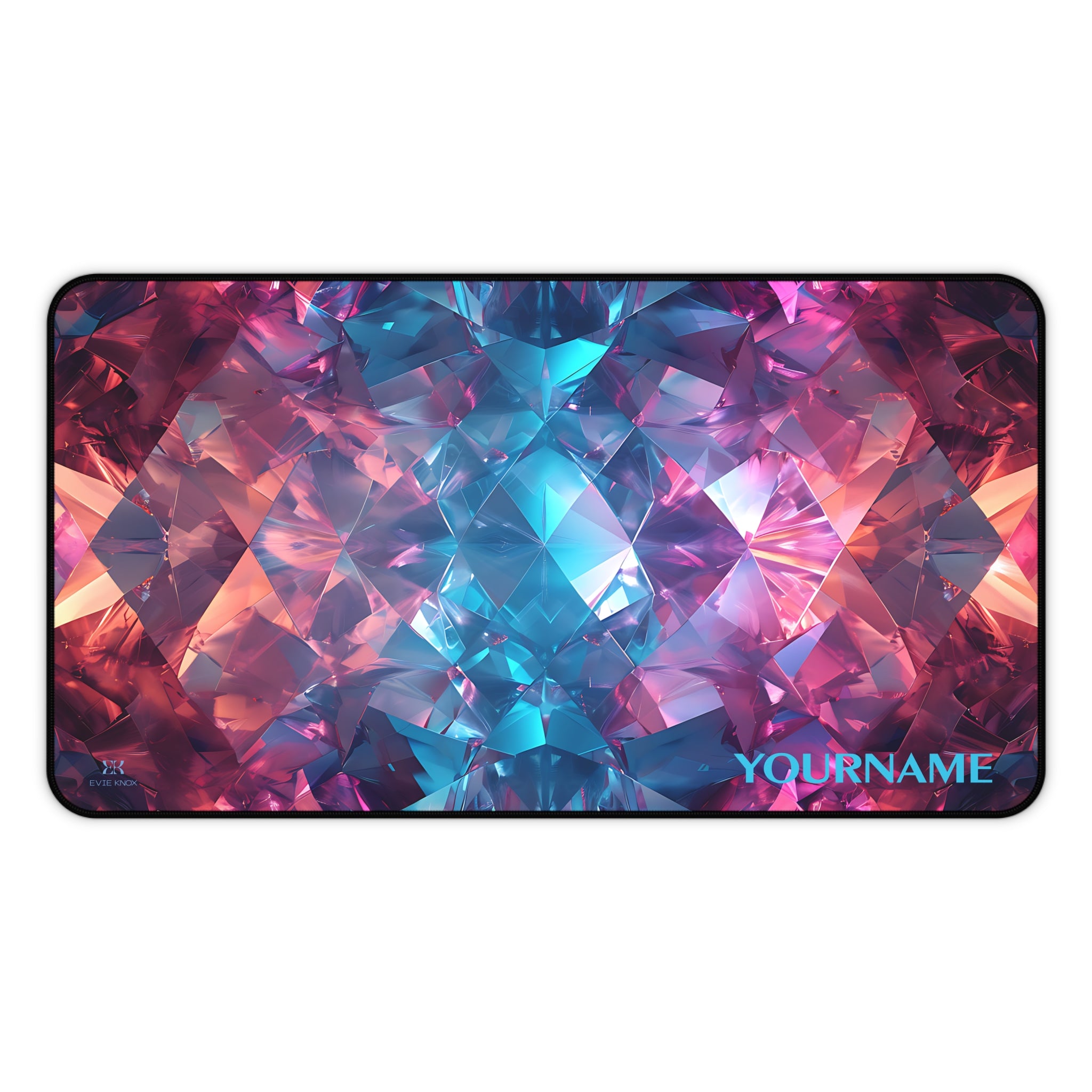 Super Nova Gemstone Desk Mat — Personalized Gemstone Mouse Pad