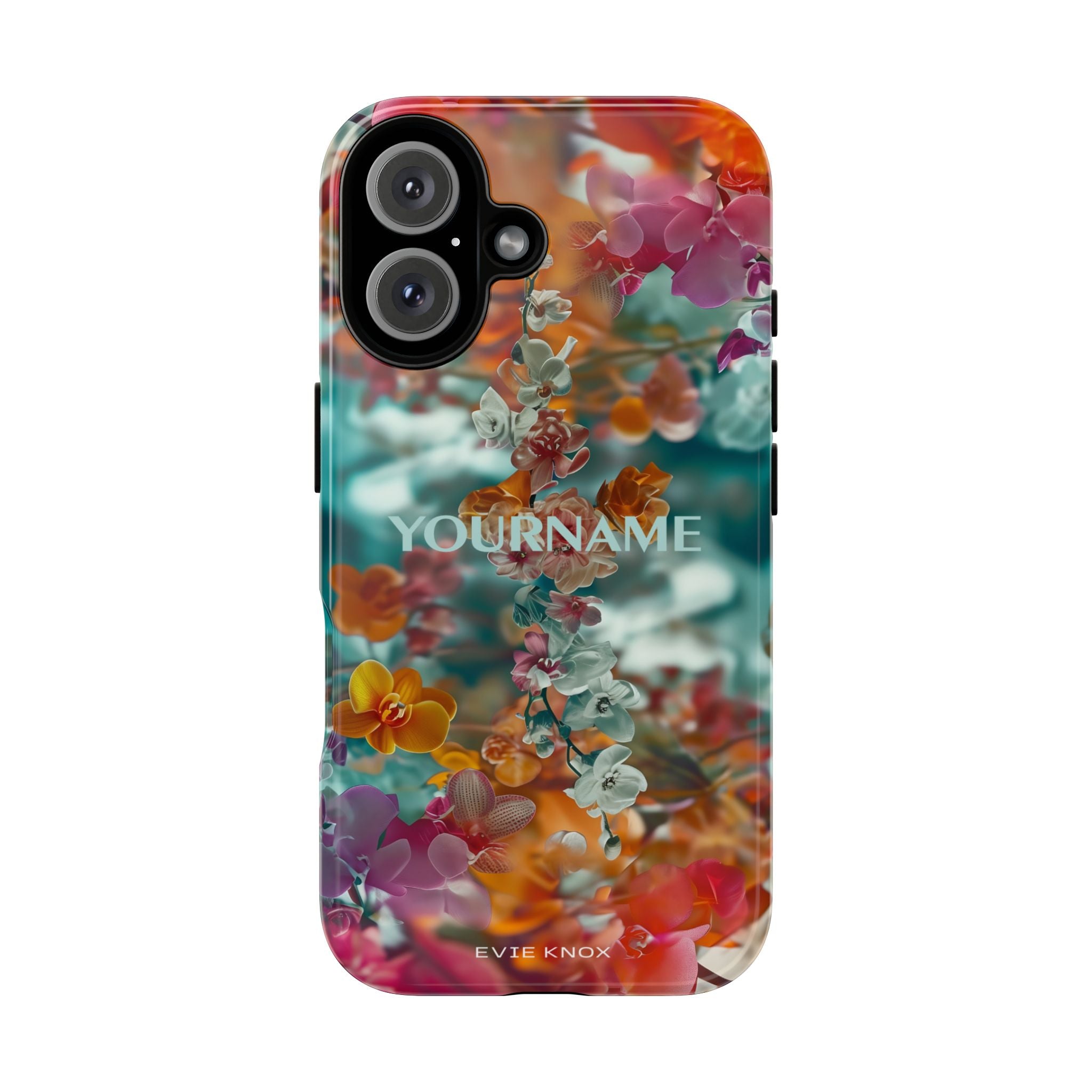 Floral Cascade Tough iPhone Case — Vibrant Tropical Blossom Design
