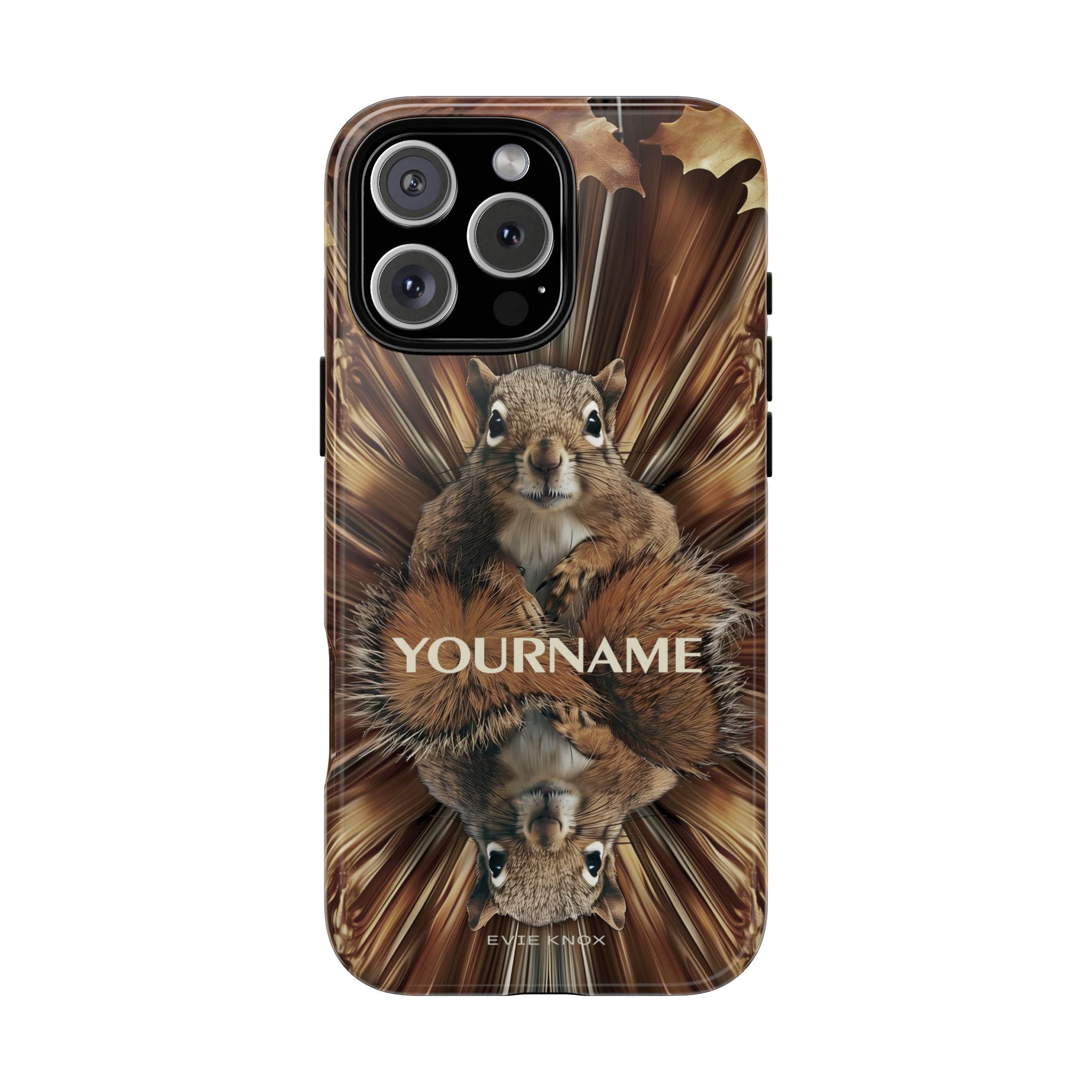 Kaleidoscope Squirrel Tough Phone Case — Cute Woodland Animal iPhone Case