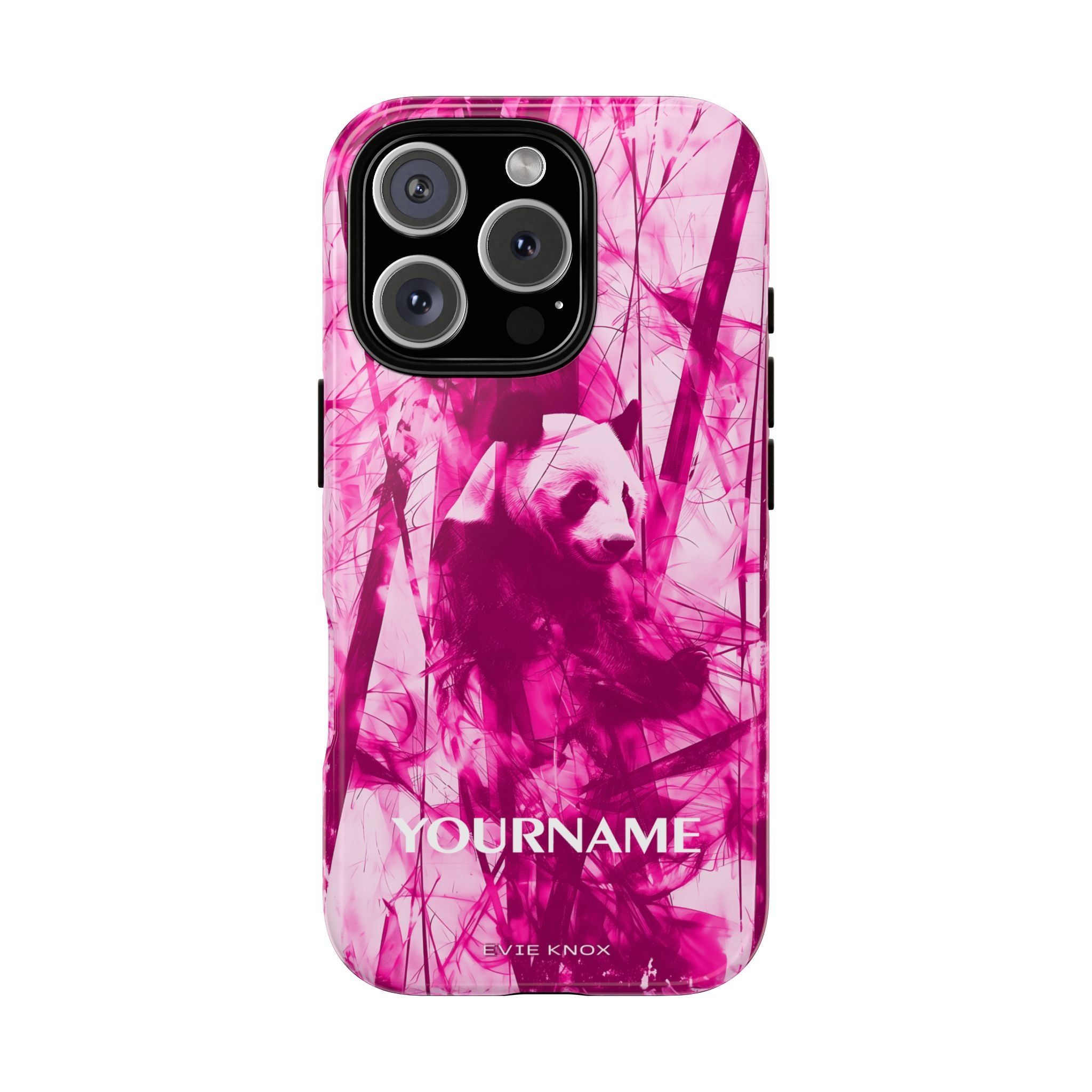 Berry Panda on Bamboo iPhone Case — Abstract Protective Tough Case