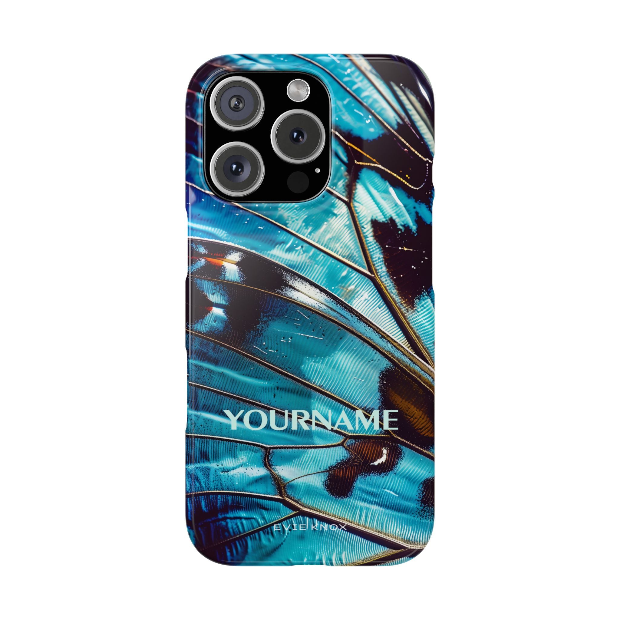 Blue Morpho Butterfly Wing Slim Phone Case