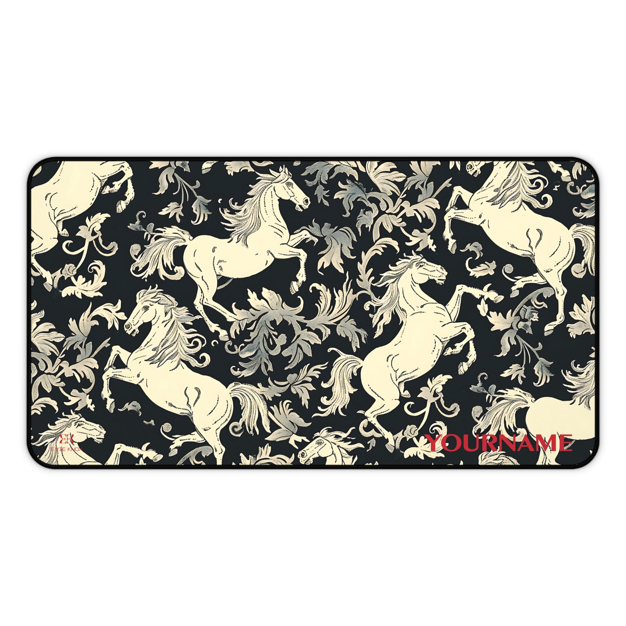 Equestrian Baroque Horse Desk Mat — French Classical Mouse Pad