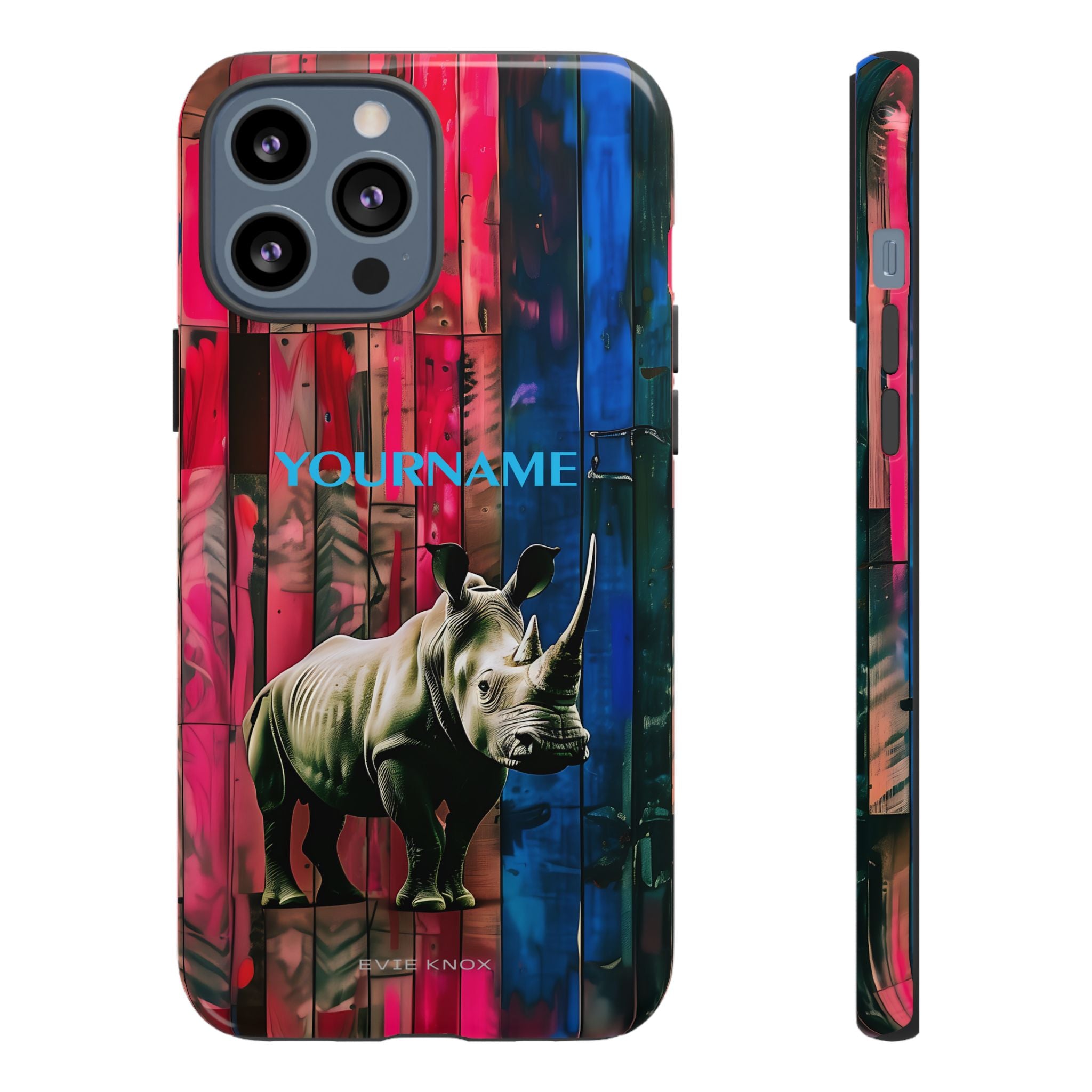 Rhinoceros Graphic Tough Phone Case — Personalized Protective Cover