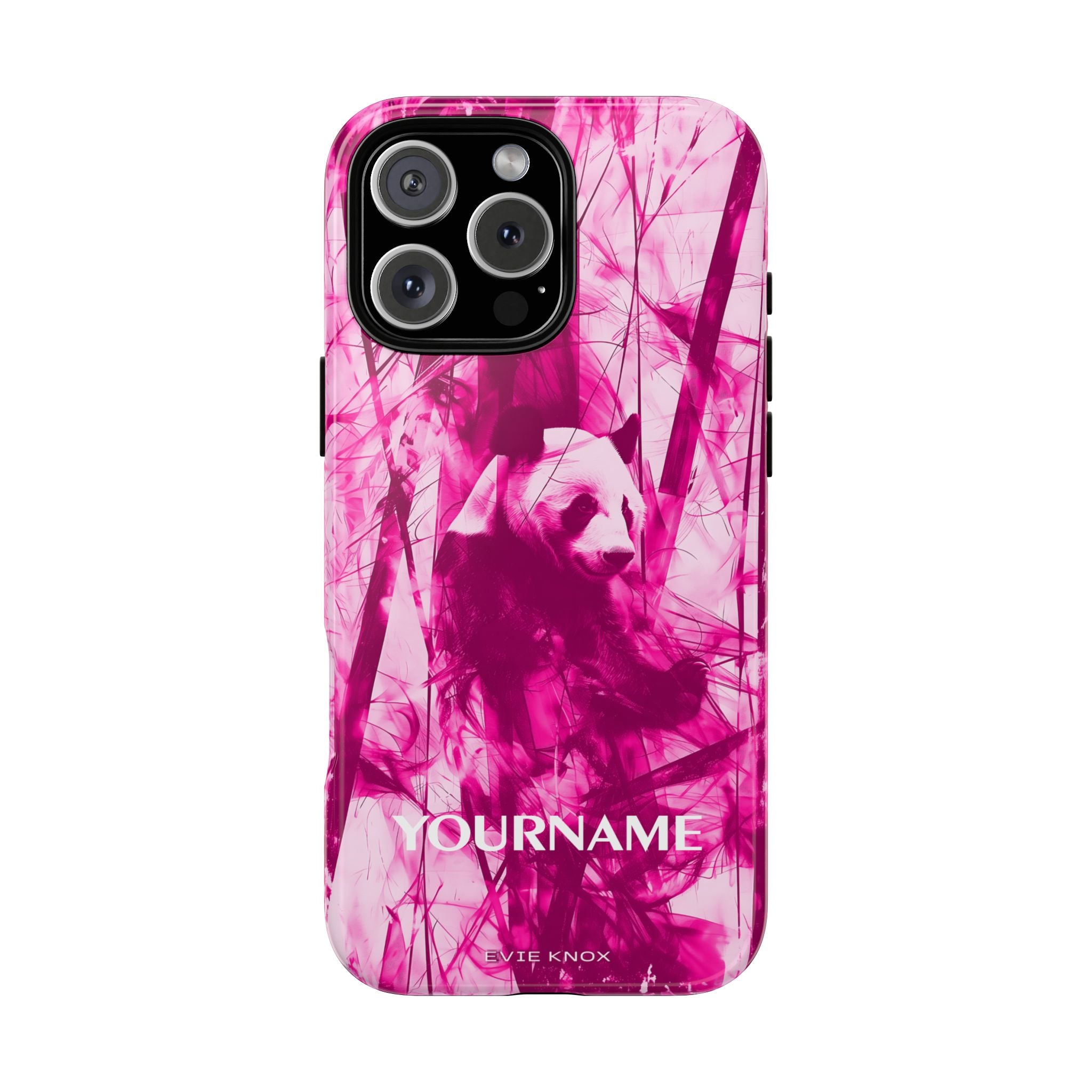 Berry Panda on Bamboo iPhone Case — Abstract Protective Tough Case