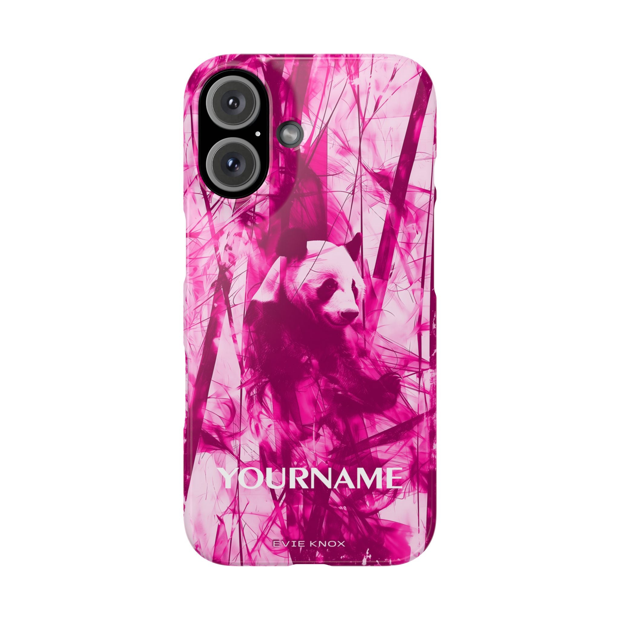 Berry Panda on Bamboo iPhone Case — Abstract Protective Slim Case