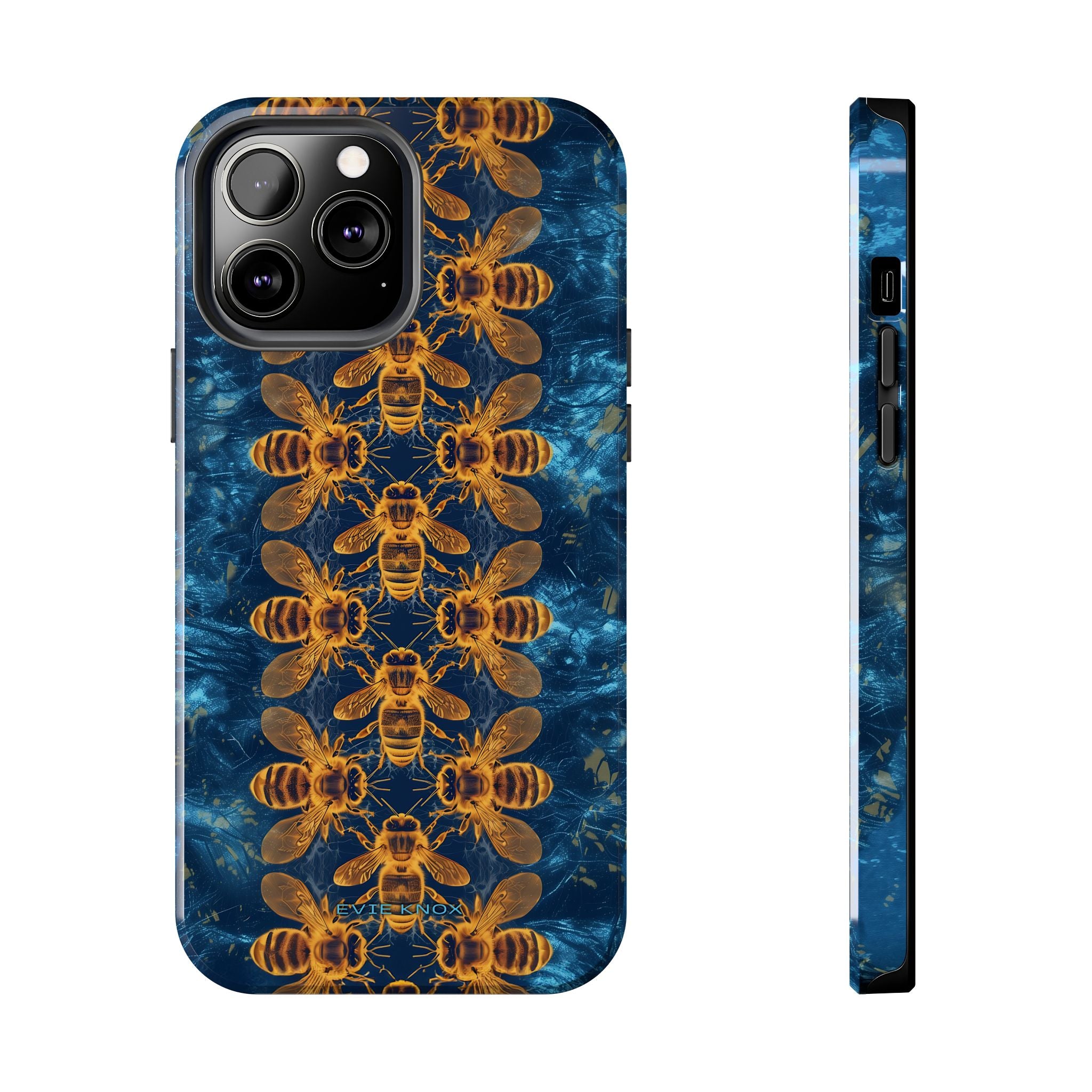 Bees On Blue iPhone Case