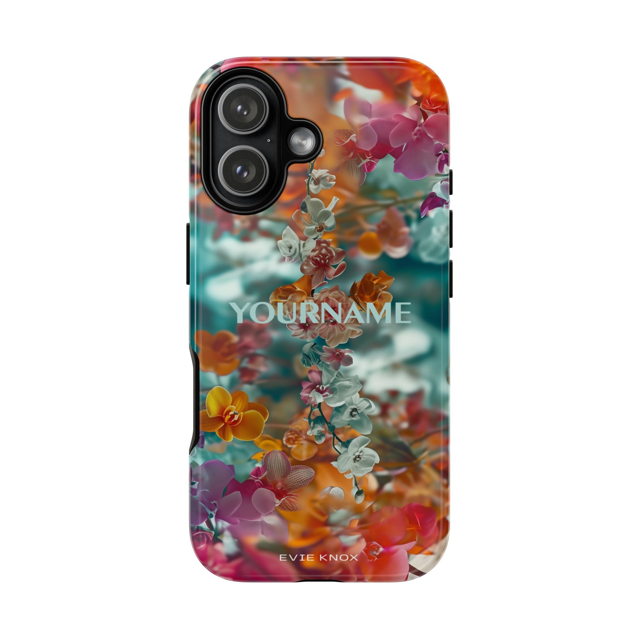 Floral Cascade Tough iPhone Case — Vibrant Tropical Blossom Design