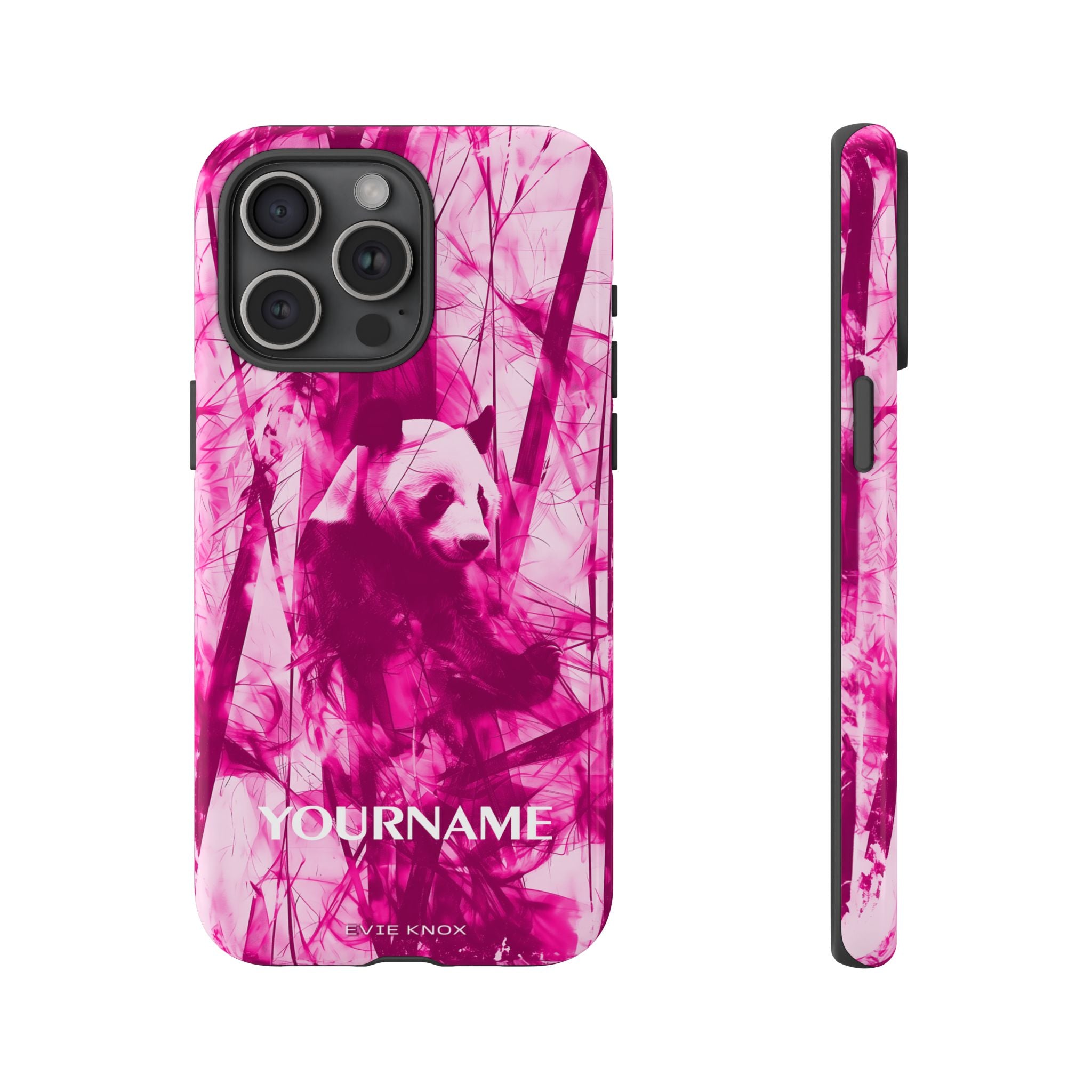 Berry Panda on Bamboo iPhone Case — Abstract Protective Tough Case